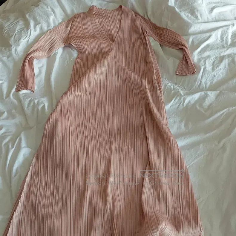 Issey Miyake Issey Miyake Ruffle Dress Cherry Pink Size L / US 10 / IT 46 - 6 Thumbnail