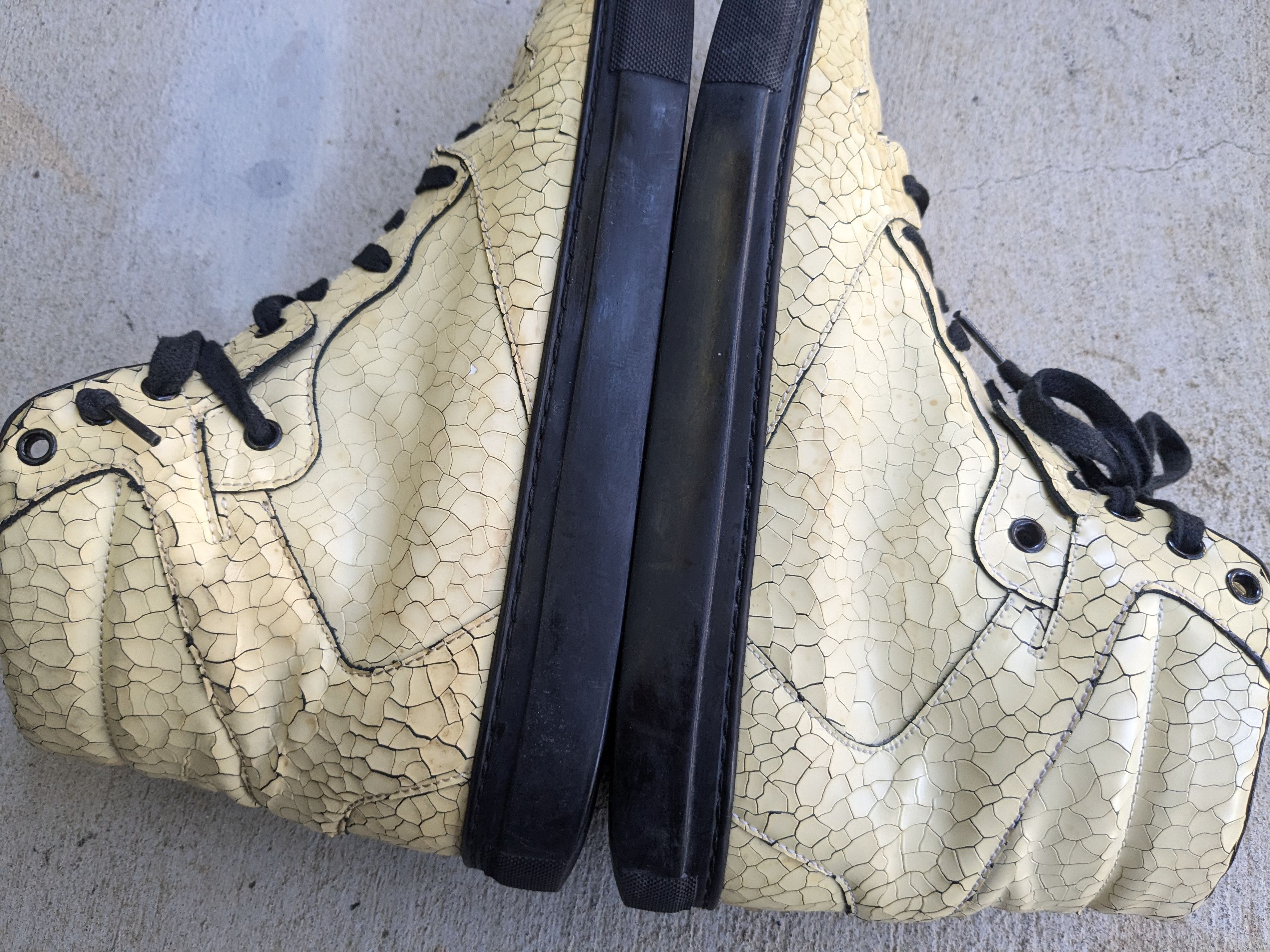 Balenciaga Balenciaga Arena Cream Black 10 Leather High Tops Size US 10 / EU 43 - 8 Thumbnail
