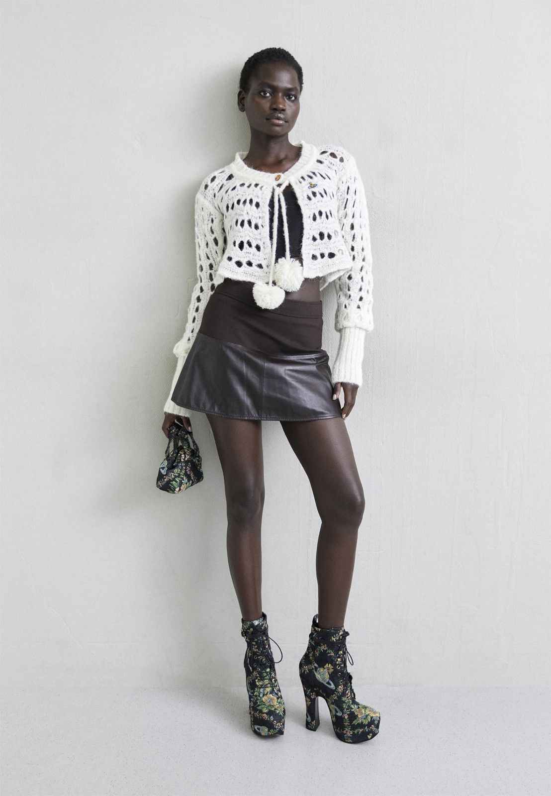 Vivienne Westwood $1,800 Cream Lacework Crop Baby Cardi Size M / US 6-8 / IT 42-44 - 2 Thumbnail