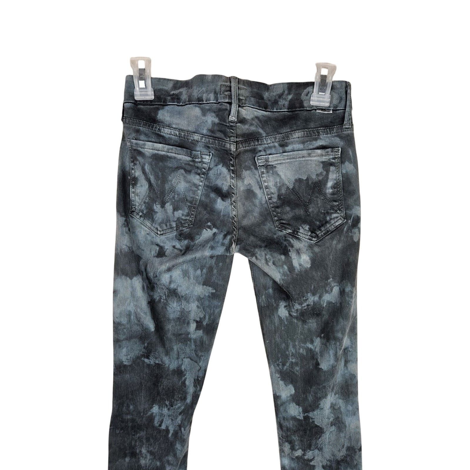 MOTHER Mother The Looker Spontaneous Combustion Gray Tie Dye Jeans Size 25" / US 0 / IT 36 - 7 Thumbnail