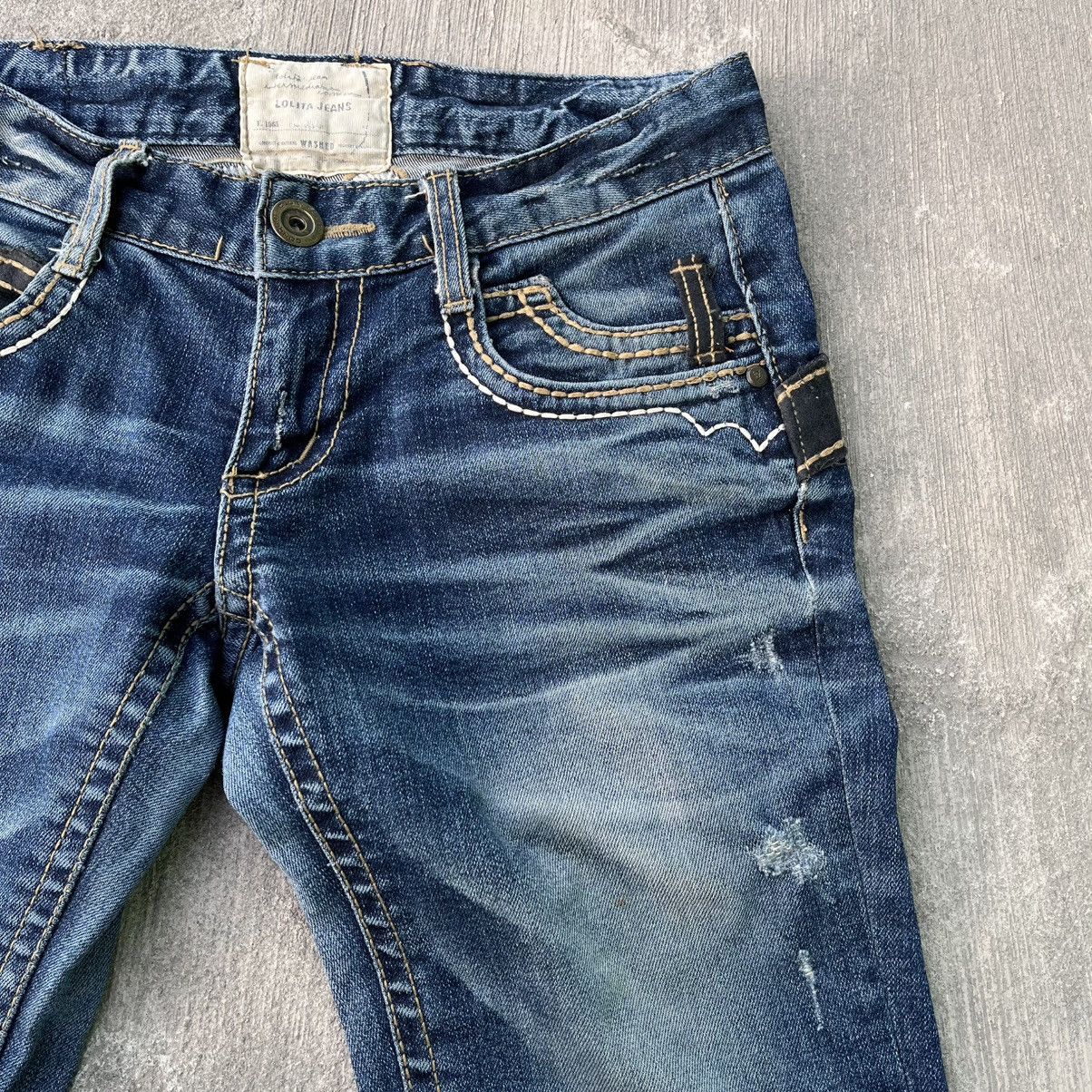 Japanese Brand Vintage Lolita Faded Flare Distressed Jeans Size US 30 / EU 46 - 7 Thumbnail