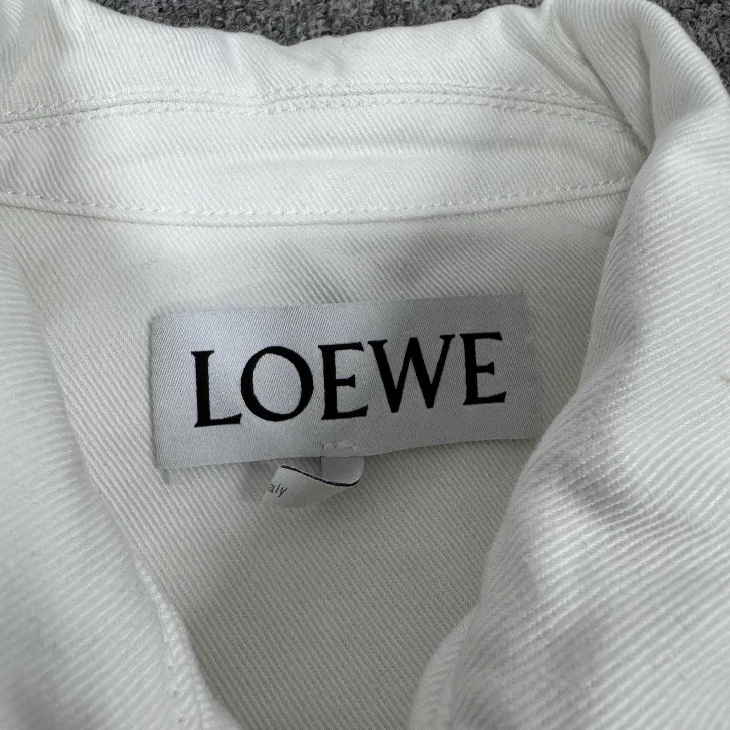 Loewe LOEWE leather logo patch oversized shirt jacket 34 Size XXS / US 00 / IT 34 - 7 Thumbnail