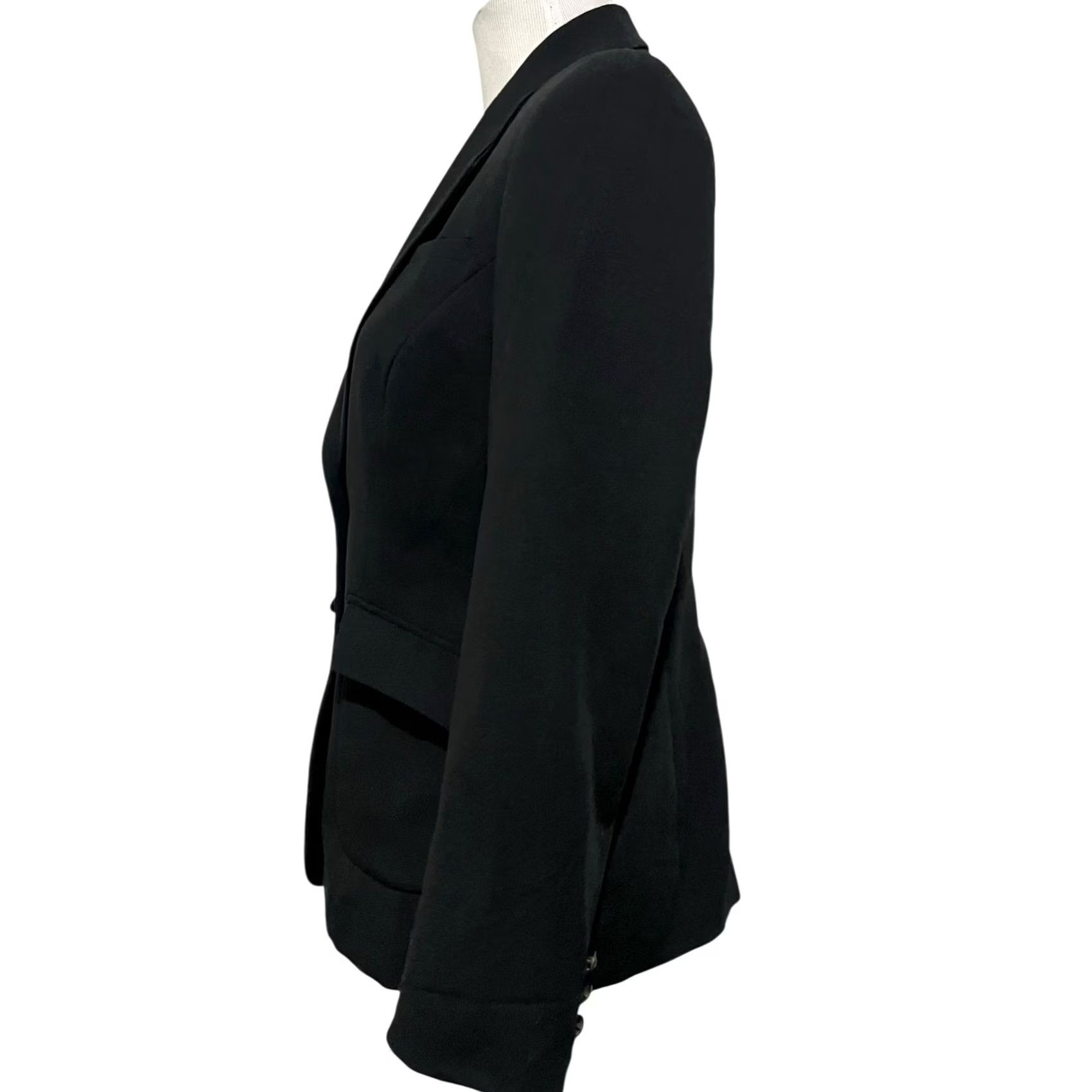 Vintage CAbi Black Suit Coat Blazer One-Button with Printed Lining Riding #725 Size 4 Jacket Women Office Dressy Blazer Mens Womens Girls Boys Size S / US 4 / IT 40 - 7 Thumbnail