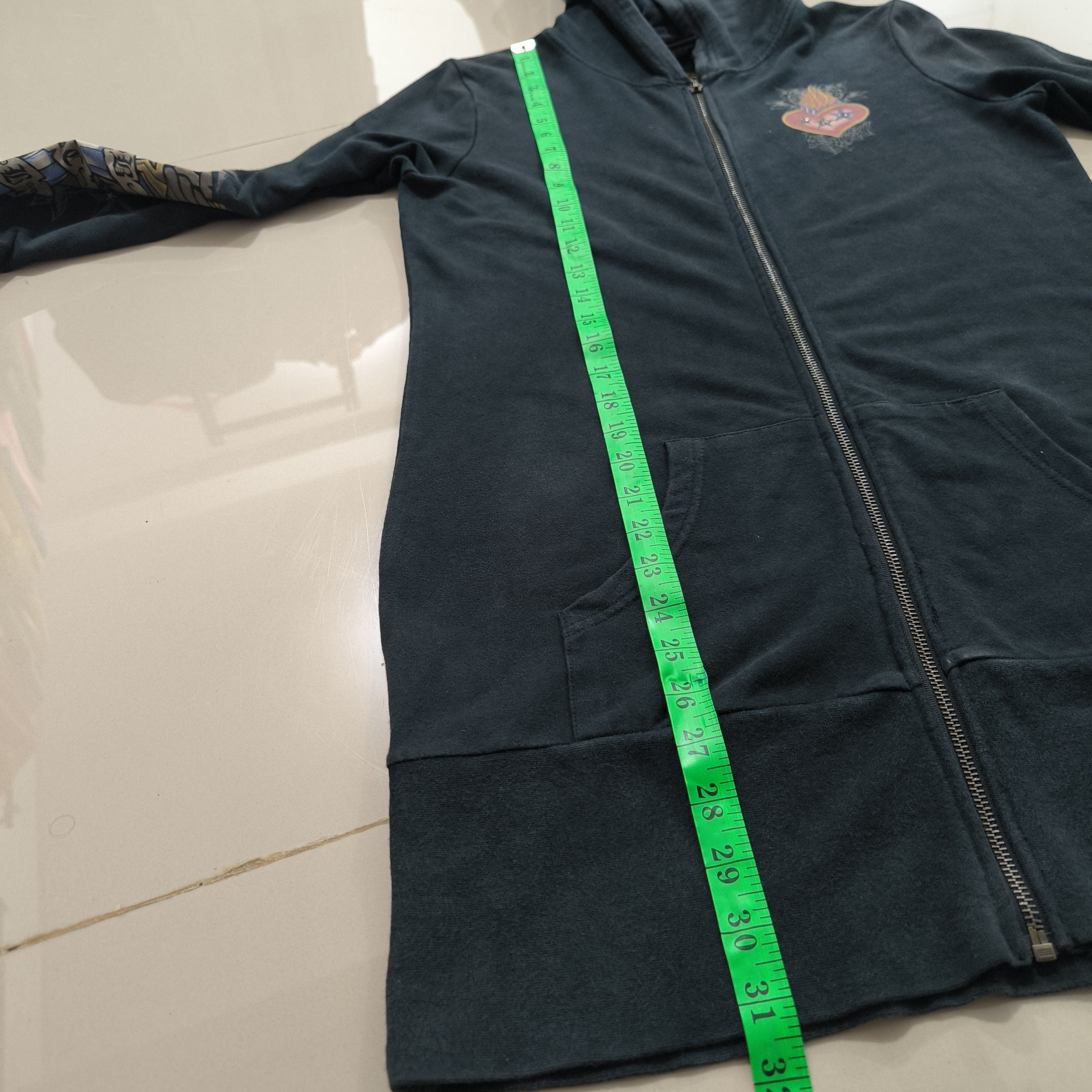 If Six Was Nine Faded hoodie gothic bcbgmaxazria + black longsleeve Size L / US 10 / IT 46 - 12 Thumbnail