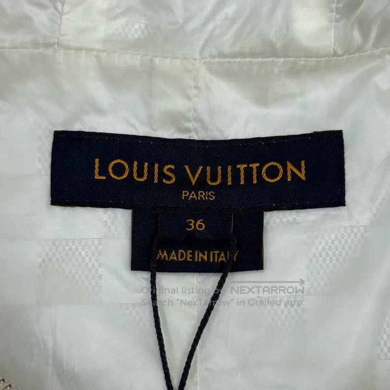 Louis Vuitton Louis Vuitton Beige silver checkerboard hooded jacket Size XS / US 0-2 / IT 36-38 - 5 Thumbnail
