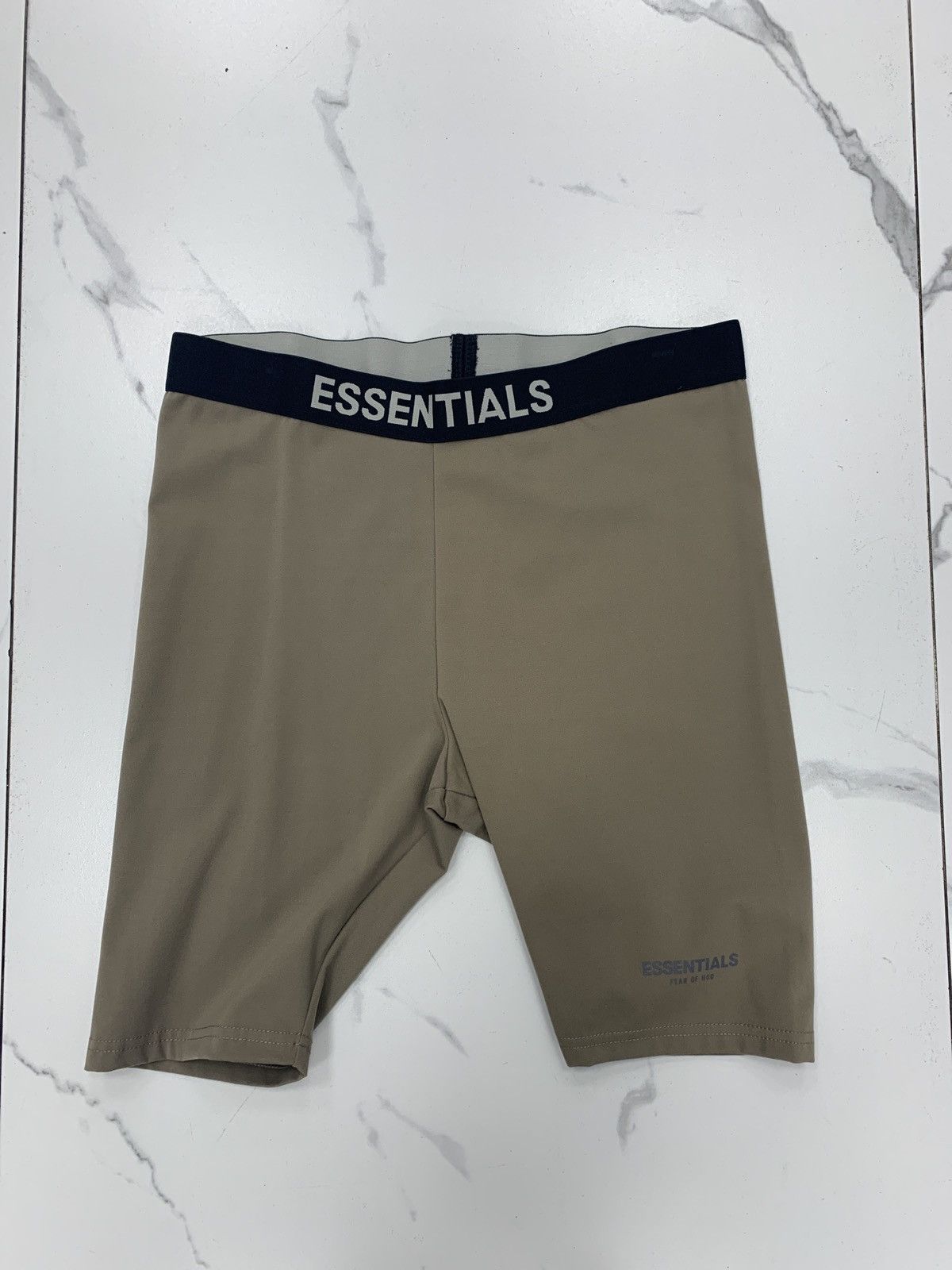 Essentials Fear of God Essentials Athletic Biker Shorts "Moss/Goat" Size US 32 / EU 48 - 1 Thumbnail