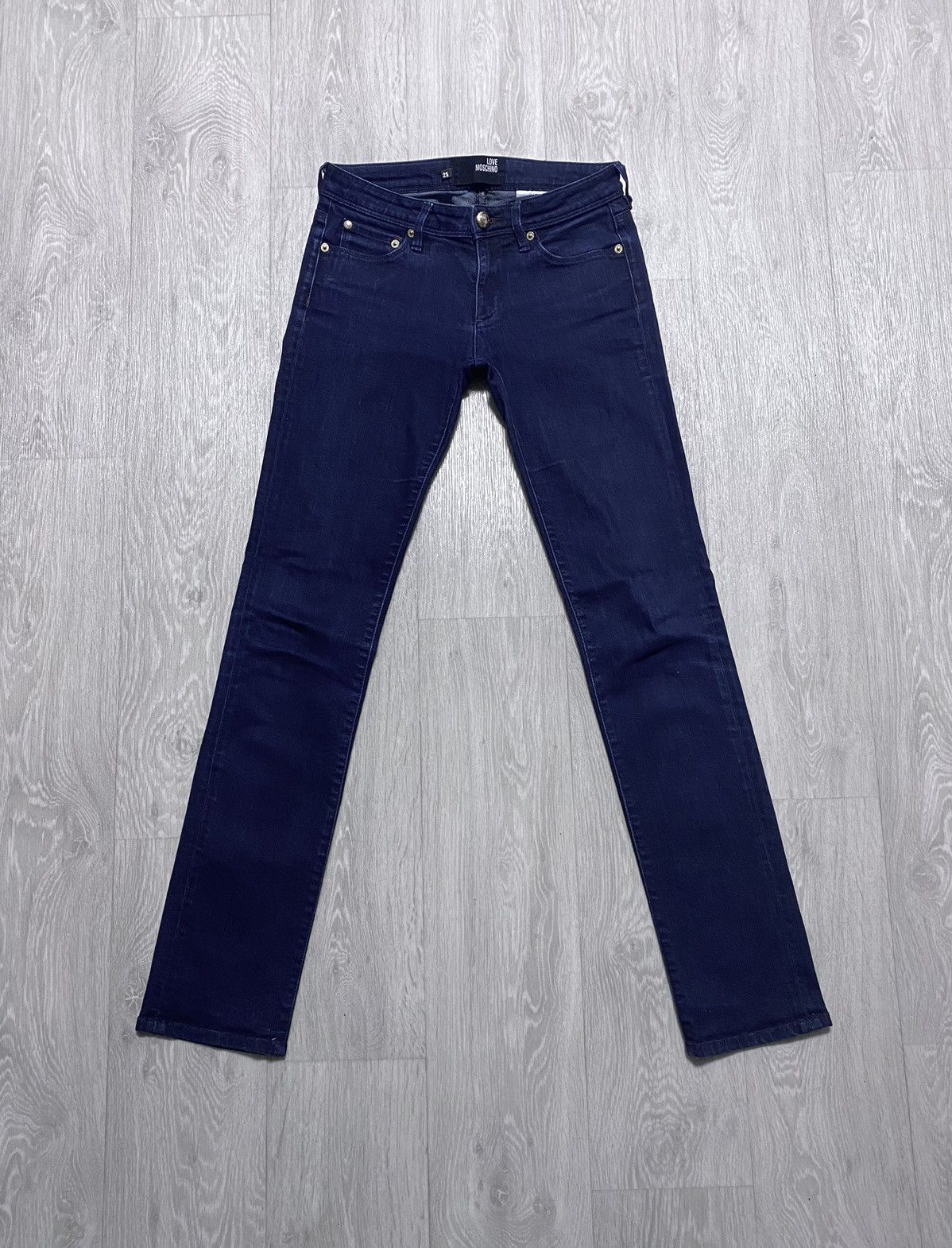 Love Moschino Love Moschino Navy Jeans Denim Embroidered Logo Streetwear Size 25" / US 0 / IT 36 - 6 Thumbnail