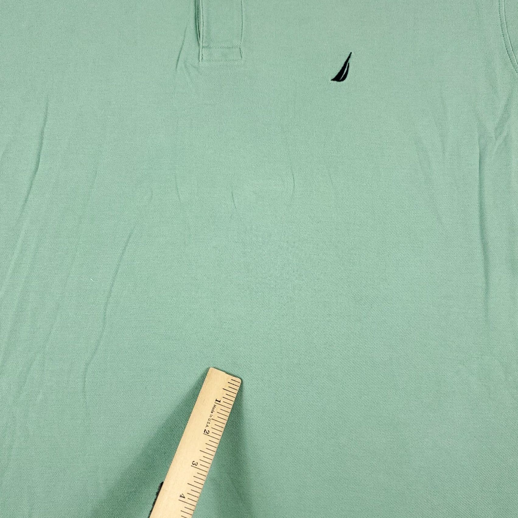 Nautica Nautica Polo Shirt Adult Large Green Solid Short Sleeve Cotton Blend Logo Button Mens Size US L / EU 52-54 / 3 - 5 Thumbnail