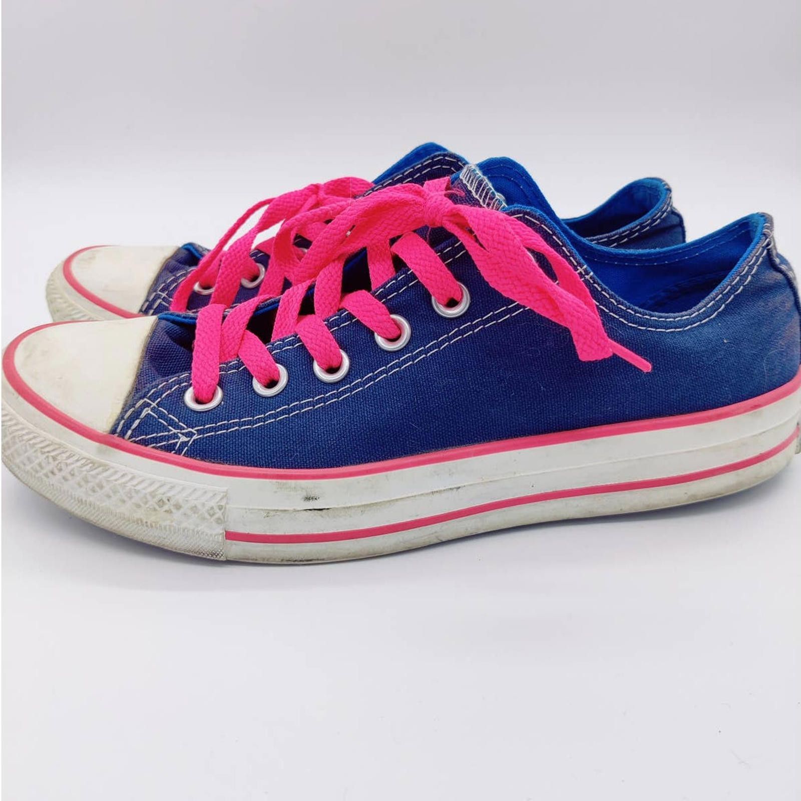 Converse Converse Chuck Taylor All Star Blue Hot Pink Sneakers 6 Size US 8 / IT 38 - 4 Thumbnail