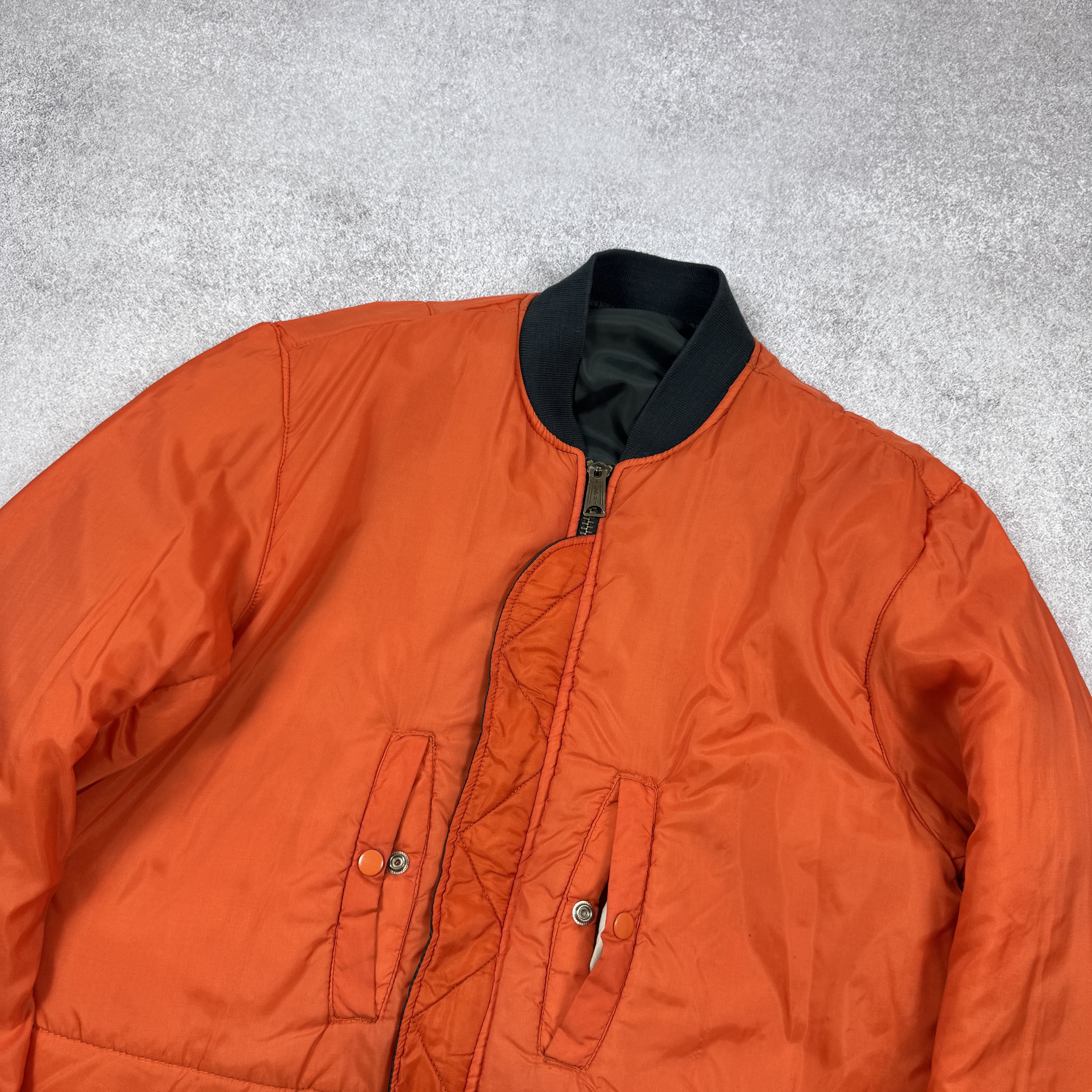 Alpha Industries VNTG ALPHA INDUSTRIES MA-1 NYLON DISTRSED REVERSIBLE BOMBER Size US XL / EU 56 / 4 - 4 Thumbnail