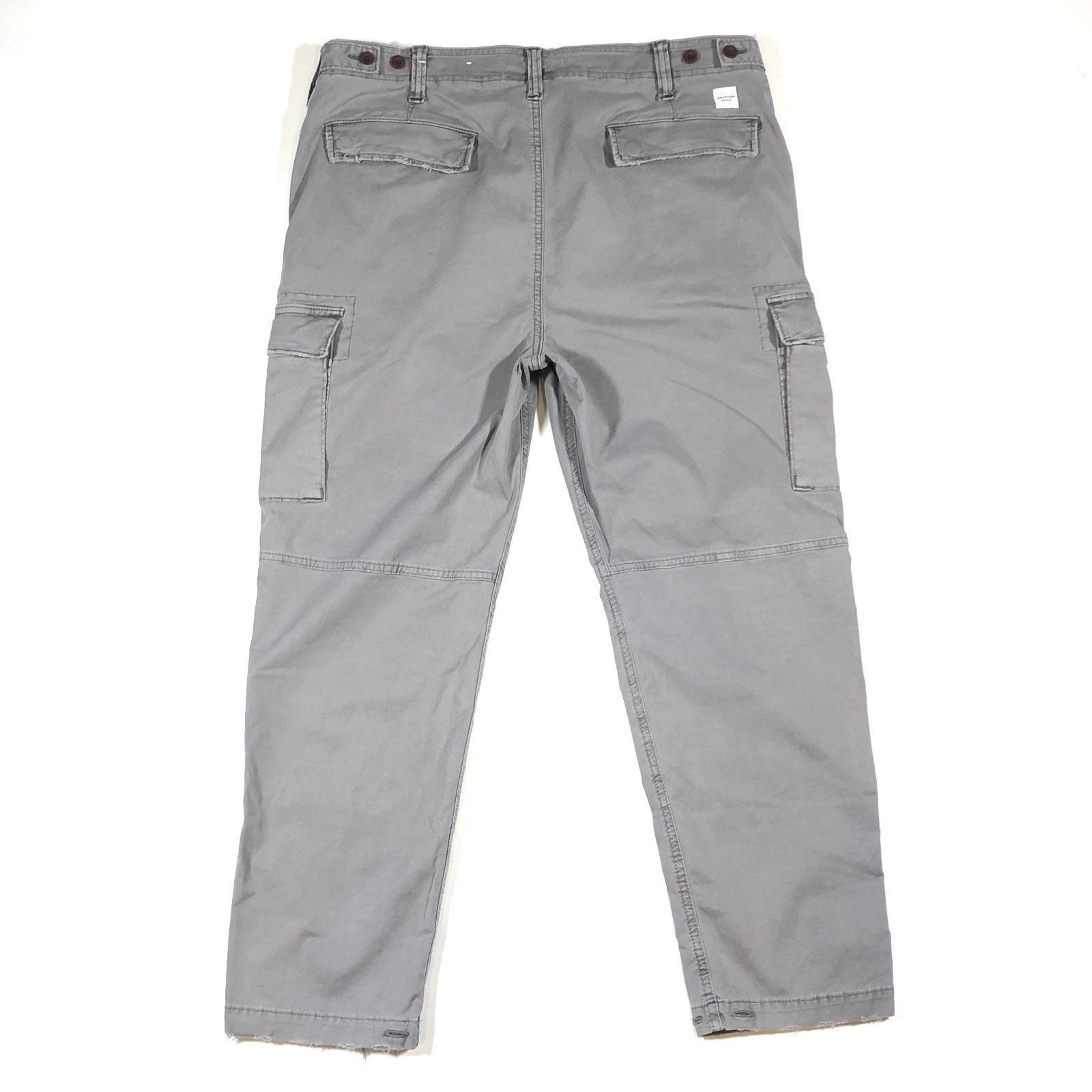 American Eagle Outfitters American Eagle Slim Lived In Cargo Utility Pants Light Grey Size US 36 / EU 52 - 7 Thumbnail