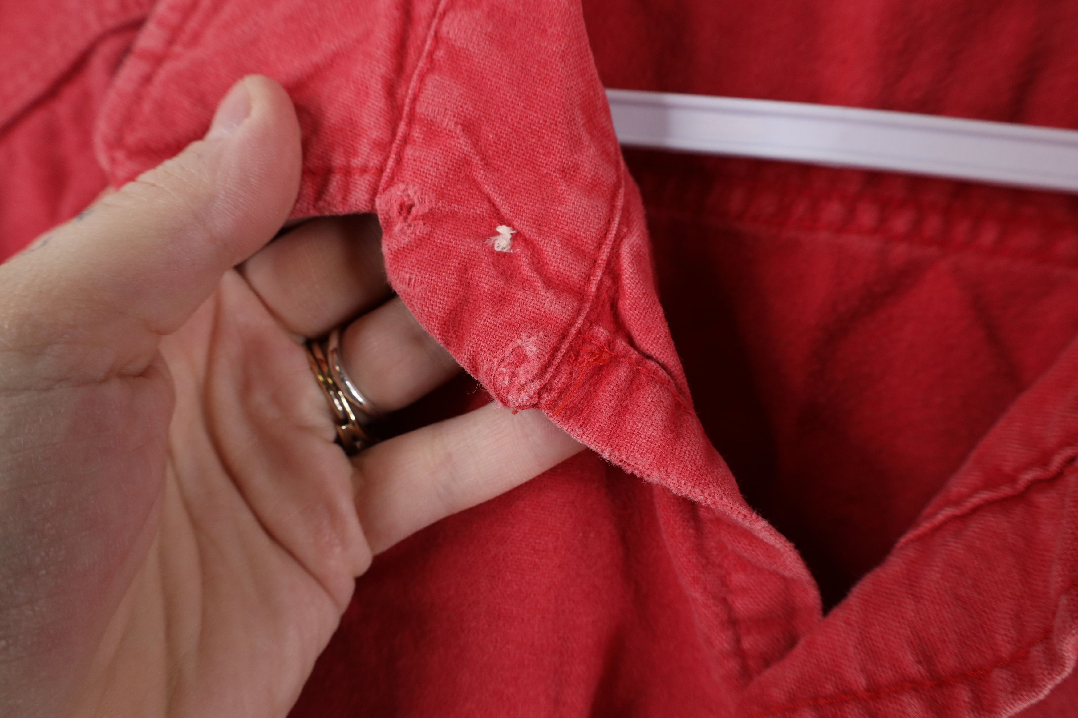 FiveBrother × Vintage Vintage 90s Five Brother Chamois Cloth Button Shirt Red USA Size US L / EU 52-54 / 3 - 10 Thumbnail