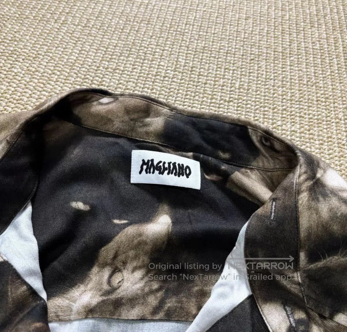 Magliano Brown Cat Print Long Sleeve Button. Size US S / EU 44-46 / 1 - 3 Thumbnail