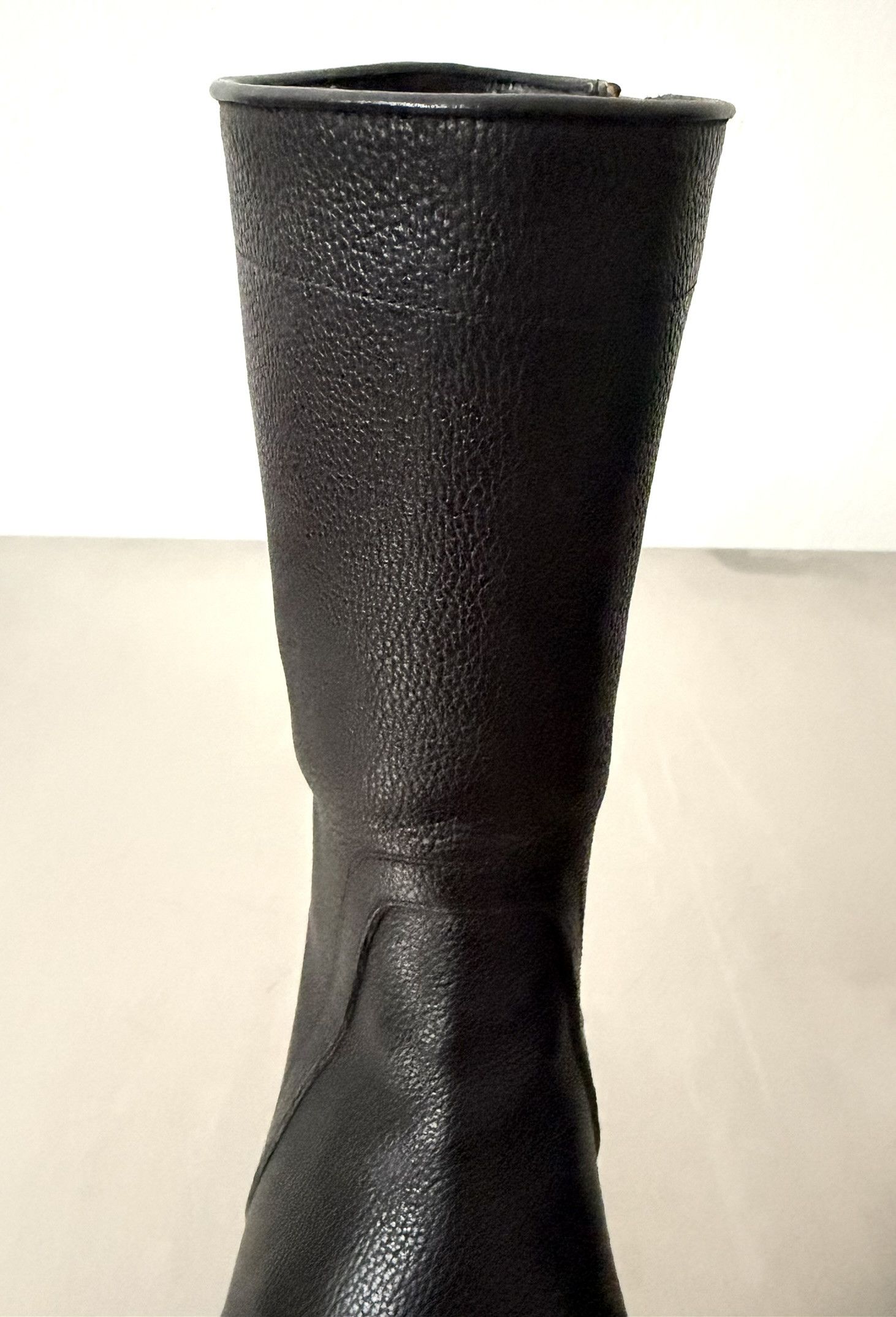 Rick Owens Rick Owens Black Leather Zip Boots EU44 / UK10 Size US 11 / EU 44 - 16 Thumbnail