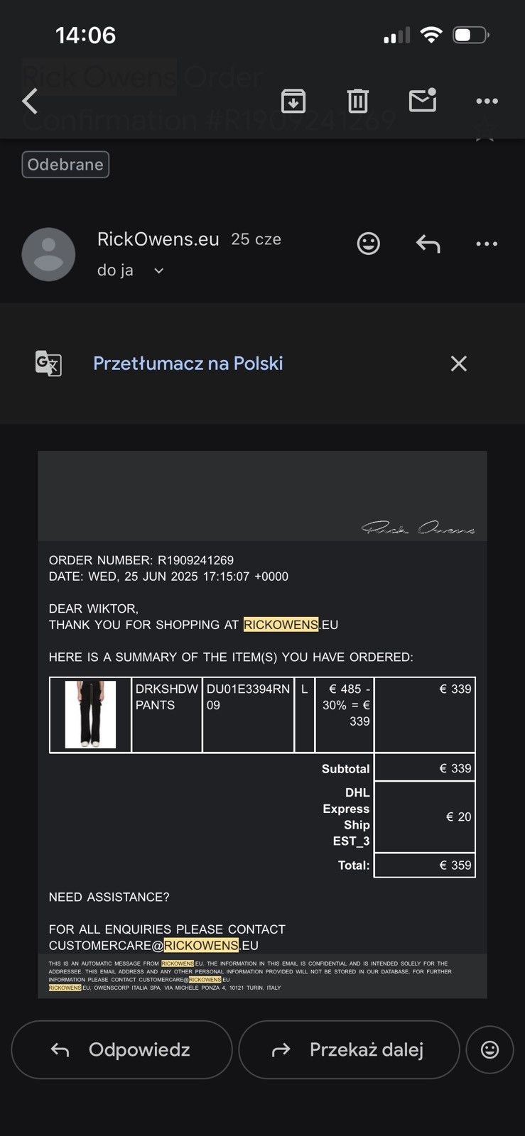 Rick Owens Drkshdw Rick owens pants Size US 29 - 9 Thumbnail