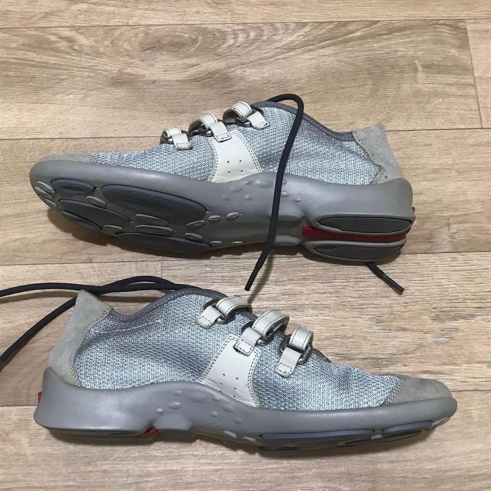 Prada Prada Womens Sneaker Americas Cup Silver Lace Up Shoes 6,5US Size US 6.5 / IT 36.5 - 3 Thumbnail