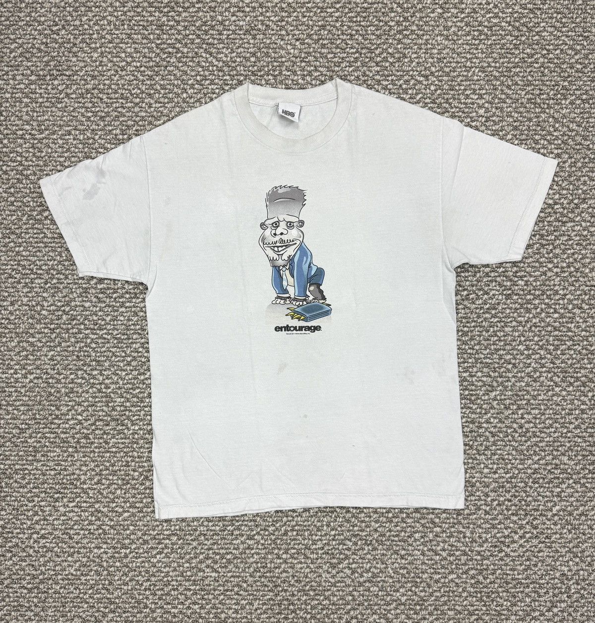 image of Movie Vintage Y2K Hbo Entourage Johnny Drama Chase Bananas Promo in White, Men's (Size Large)