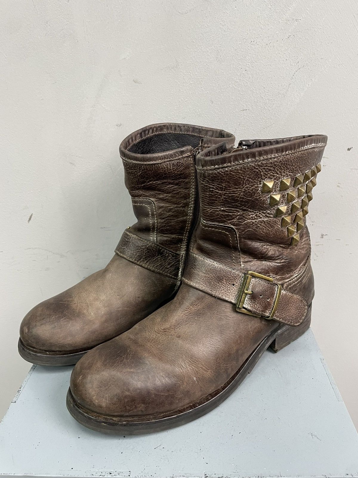 ASH Brown ASH metal detailed ankle boots guidi 90s style Size US 7.5 / EU 40-41 - 4 Thumbnail