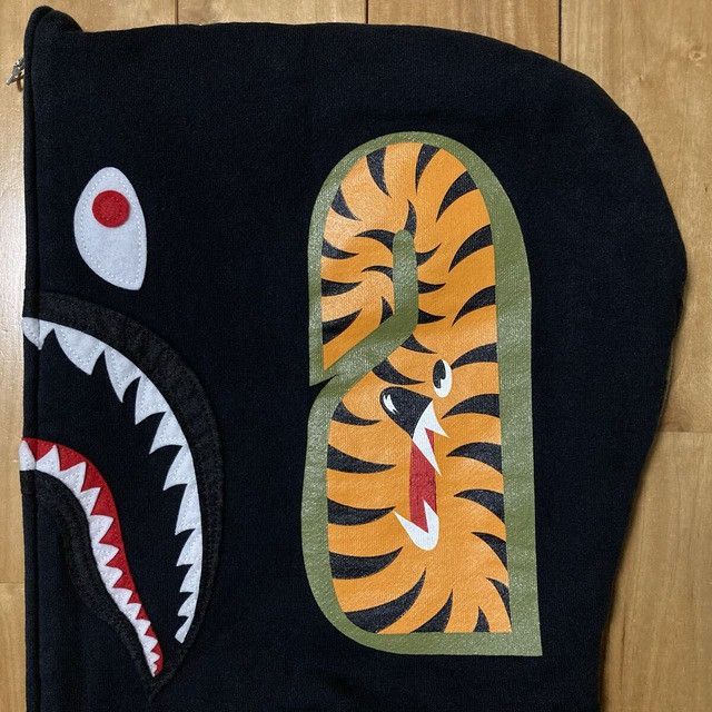Bape BAPE CAMO × Black shark shark full zip hoodie a bathing ape Size US L / EU 52-54 / 3 - 5 Thumbnail