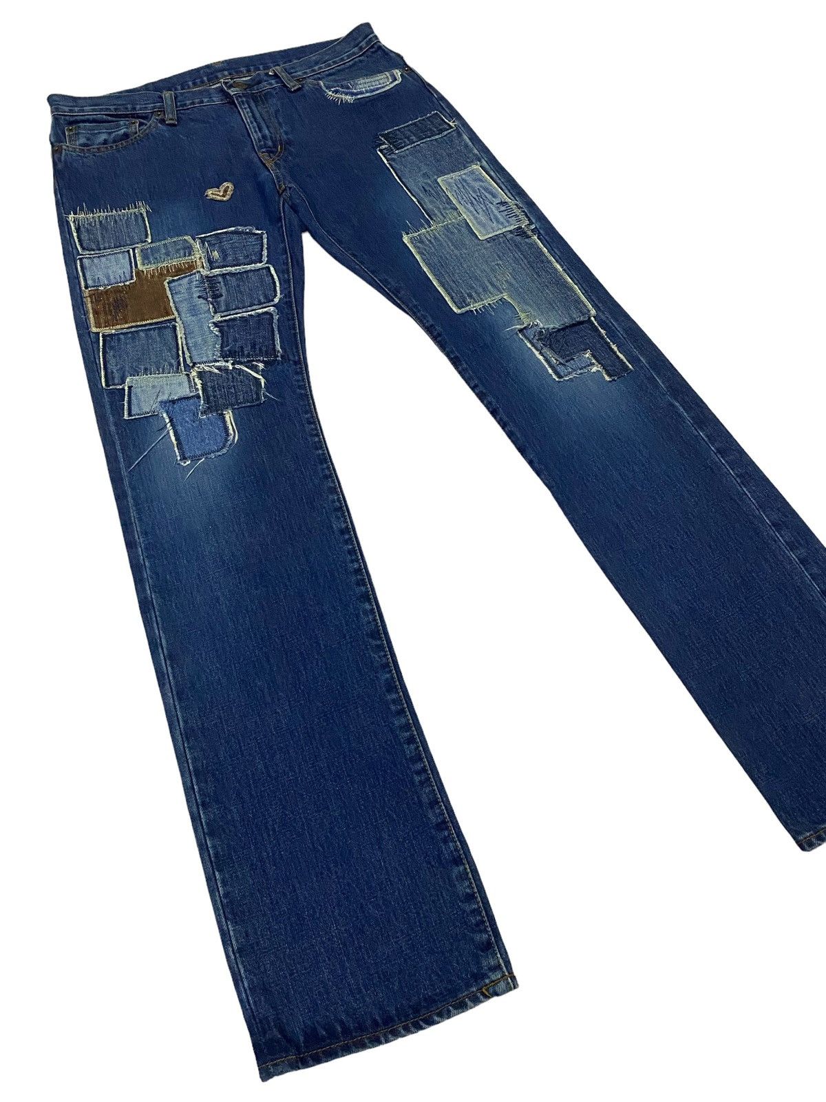 Hysteric Glamour × Japanese Brand Hysteric Glamour Patchwork Denim Pants Size US 30 / EU 46 - 22 Thumbnail
