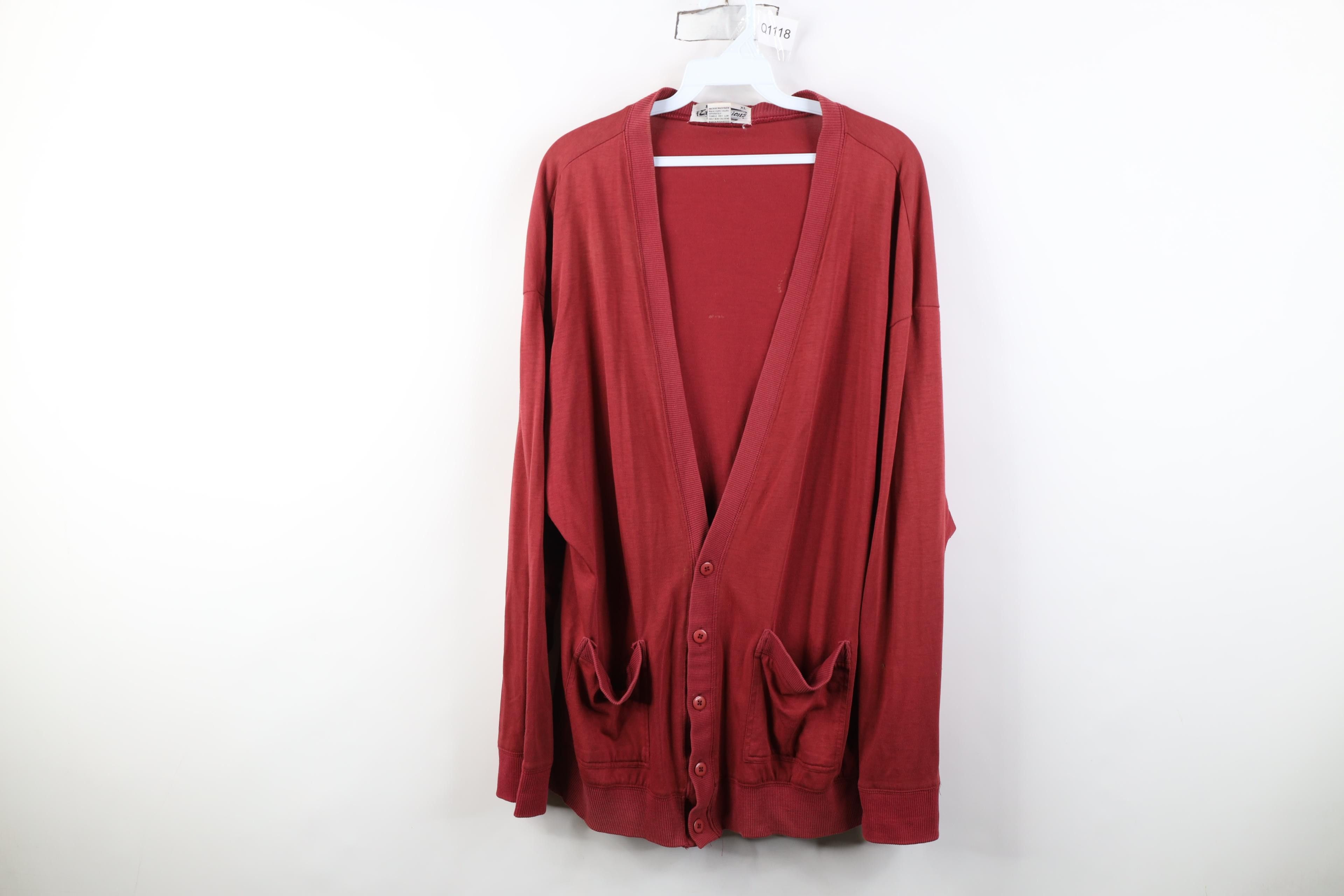 Vintage Vintage 90s Streetwear Lightweight Knit Cardigan Sweater Size US XL / EU 56 / 4 - 1 Thumbnail