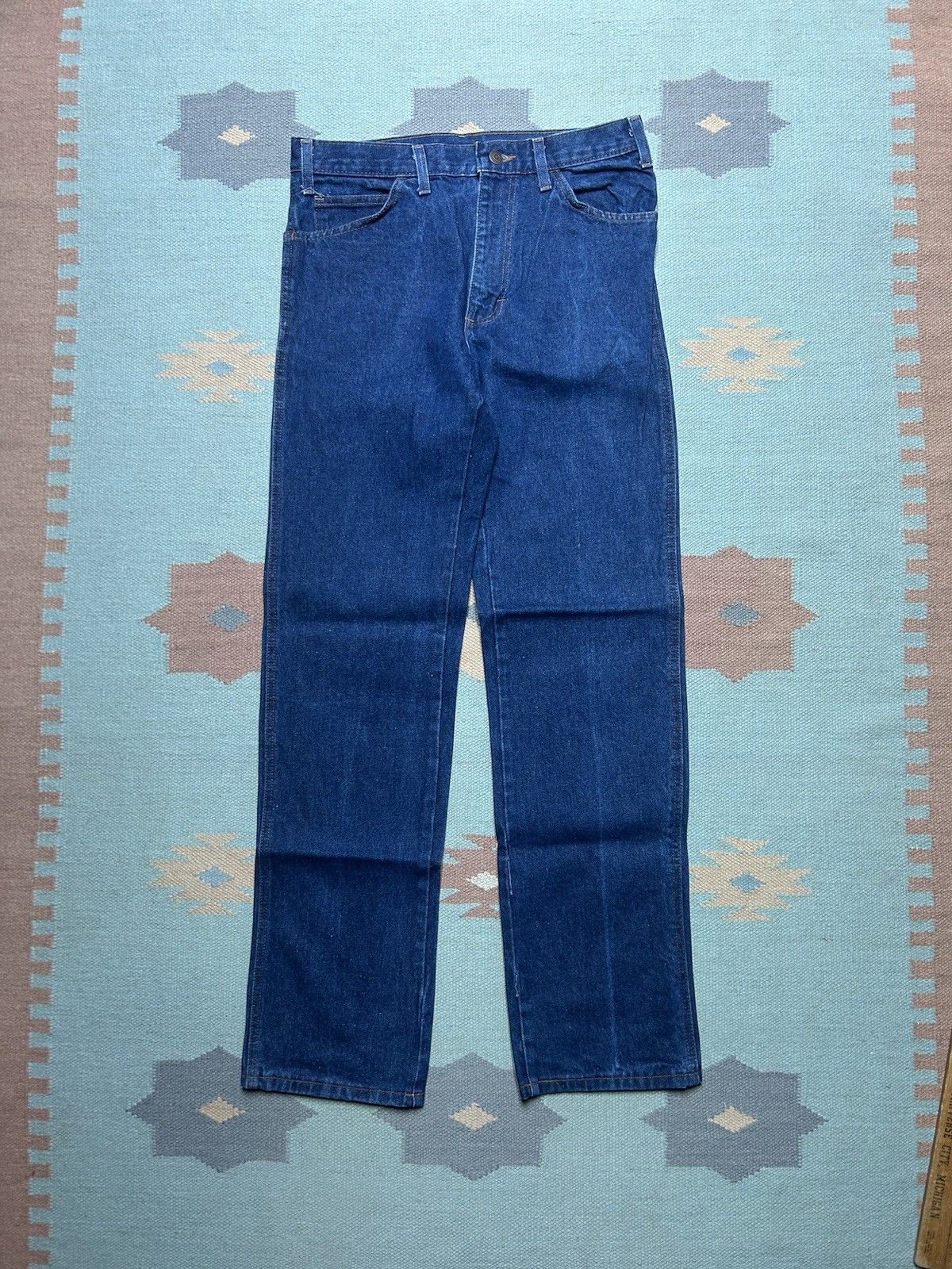 Vintage 80s straight leg jeans dark talon zippe cowboy western 32x33 Size US 32 / EU 48 - 1 Thumbnail