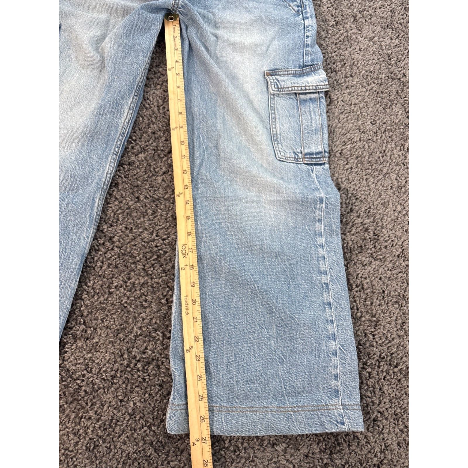 Vintage VINTAGE Aeropostale Jeans Womens 30x27 Wide-Leg Light Wash High Rise Baggy 30 Inseam 27 in Blue Womens Size 30" / US 8 / IT 44 - 2 Thumbnail