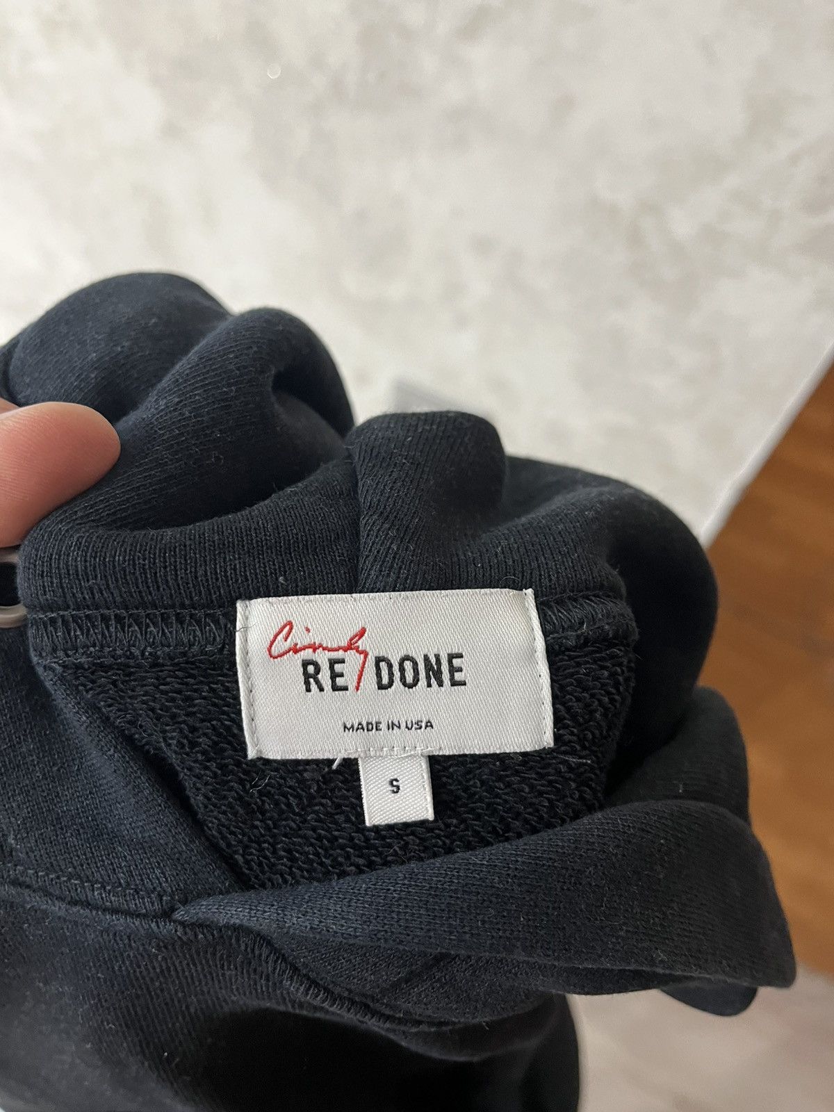 RE/DONE Re/Done Cindy Crawford Black Hoodie Big Logo Cindy USA Made Size US S / EU 44-46 / 1 - 7 Thumbnail