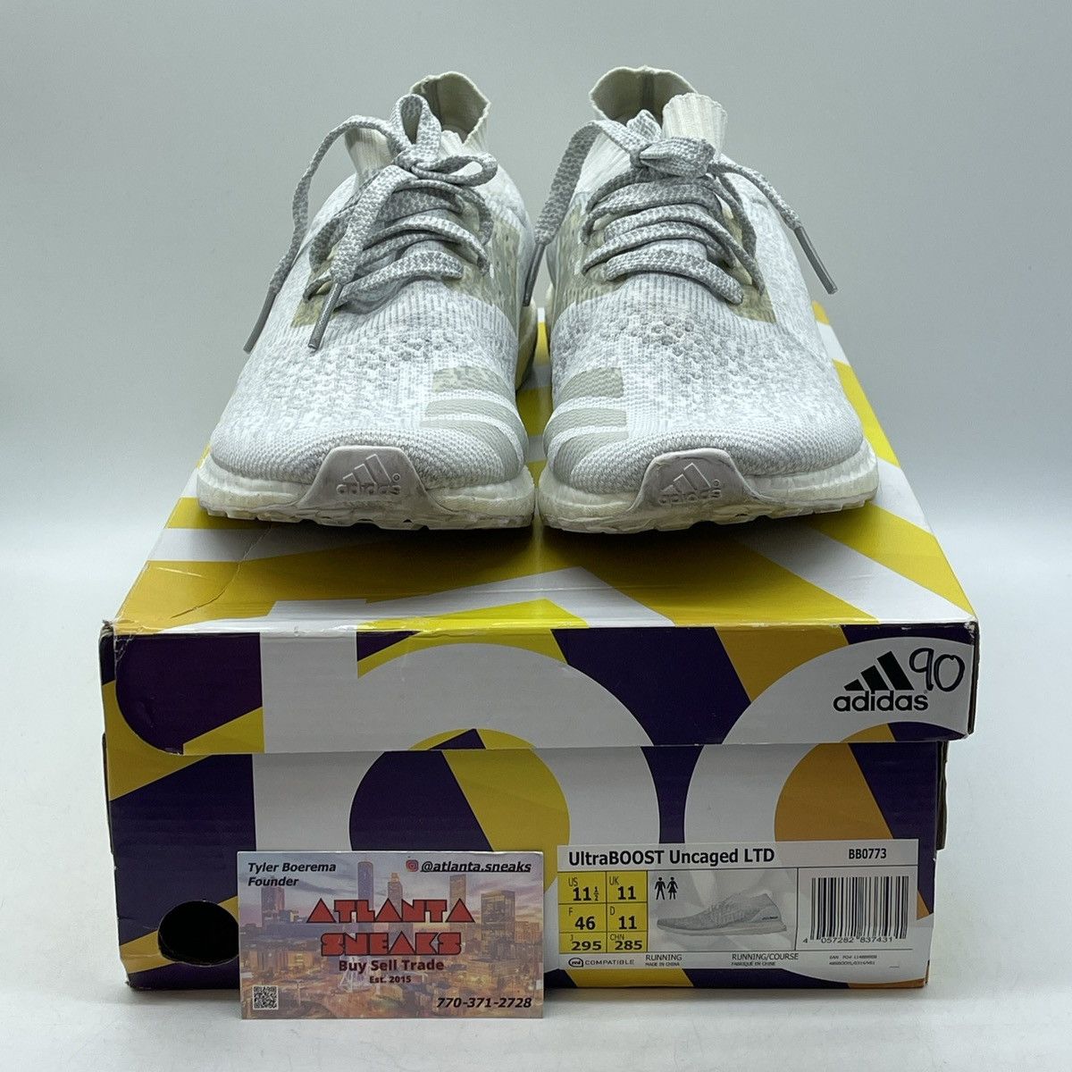 Adidas Ultra uncaged triple white Size US 11.5 / EU 44-45 - 2 Thumbnail