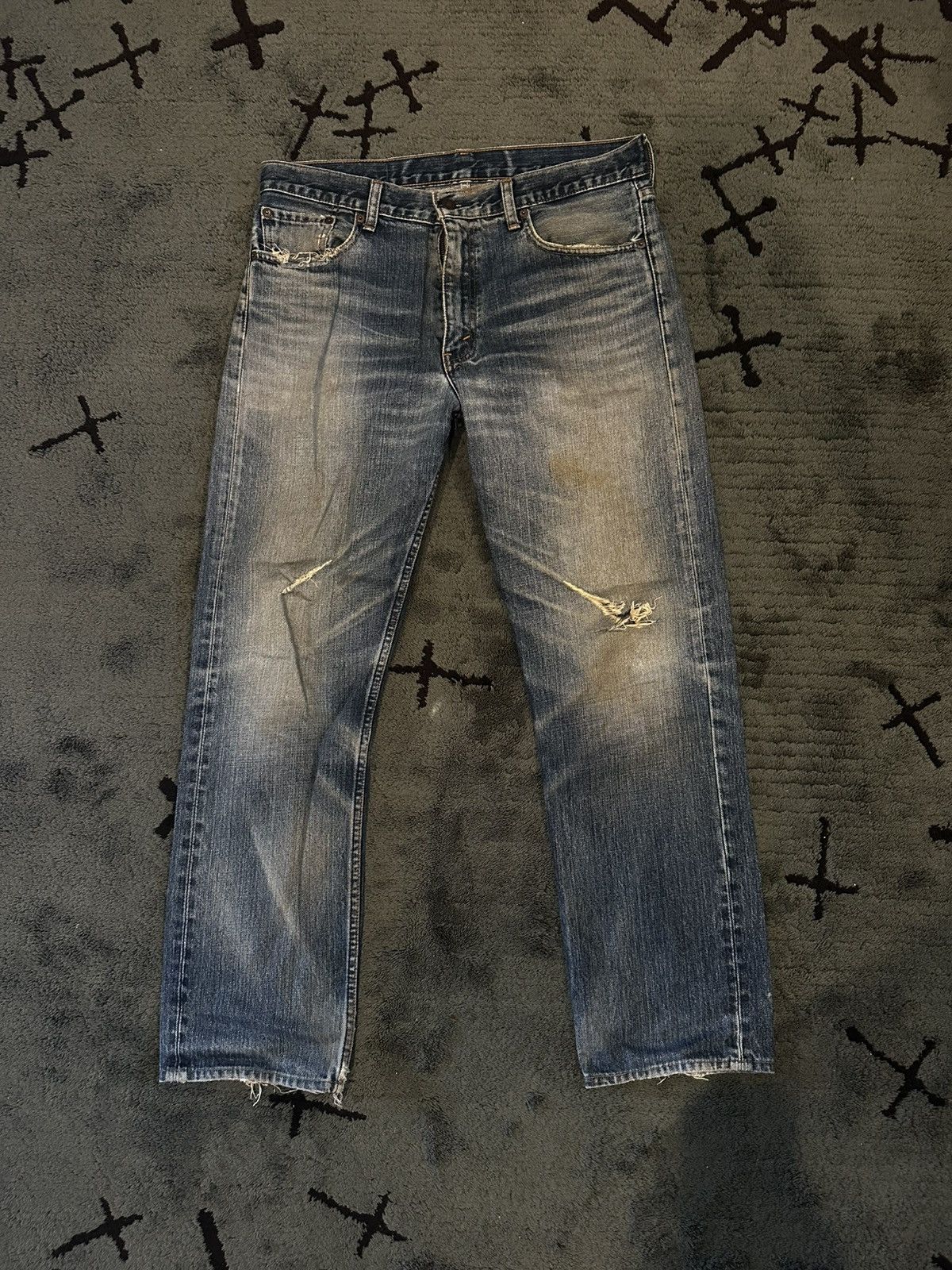 Levi's Rare Vintage Distressed Mud Wash Levis Pants Size US 34 / EU 50 - 1 Thumbnail