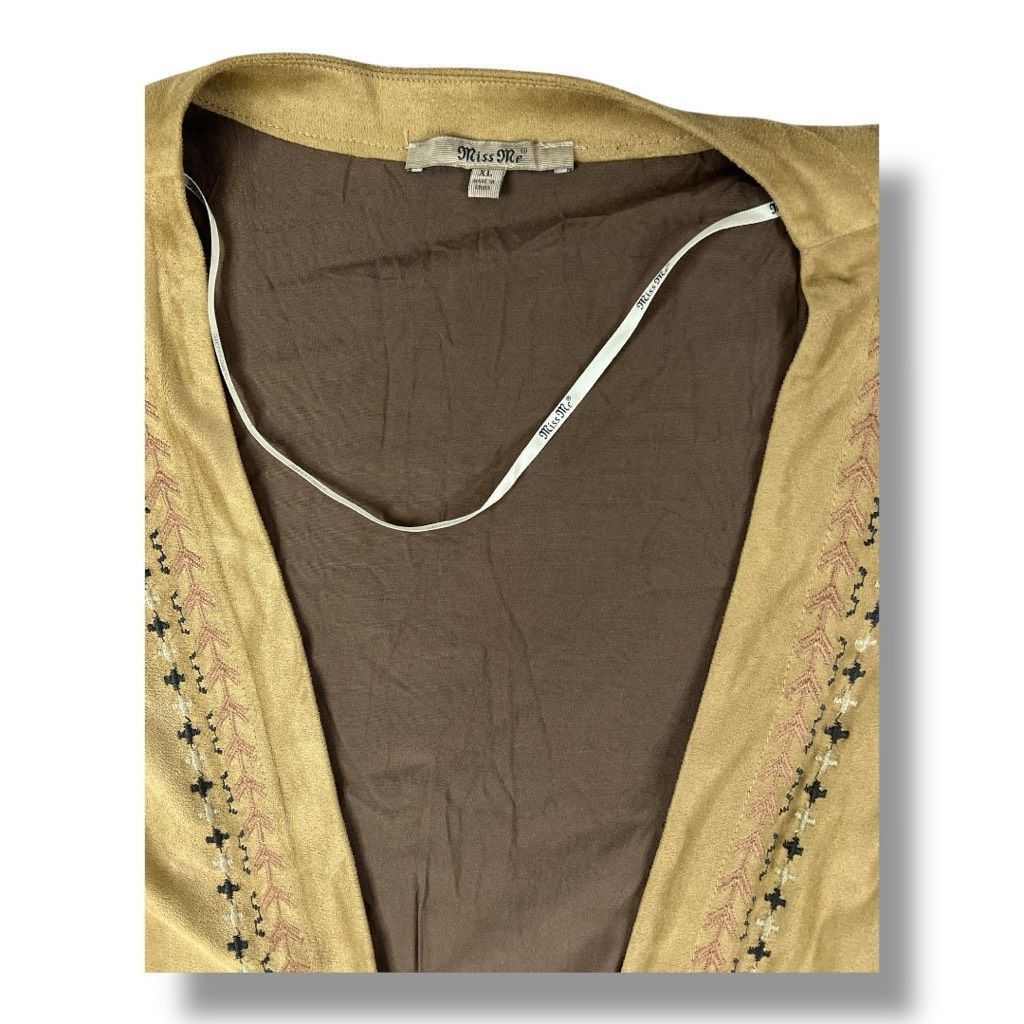 Other Miss Me Western Boho Embroidered Vest Cardigan Size Extra La Size XL / US 12-14 / IT 48-50 - 3 Thumbnail