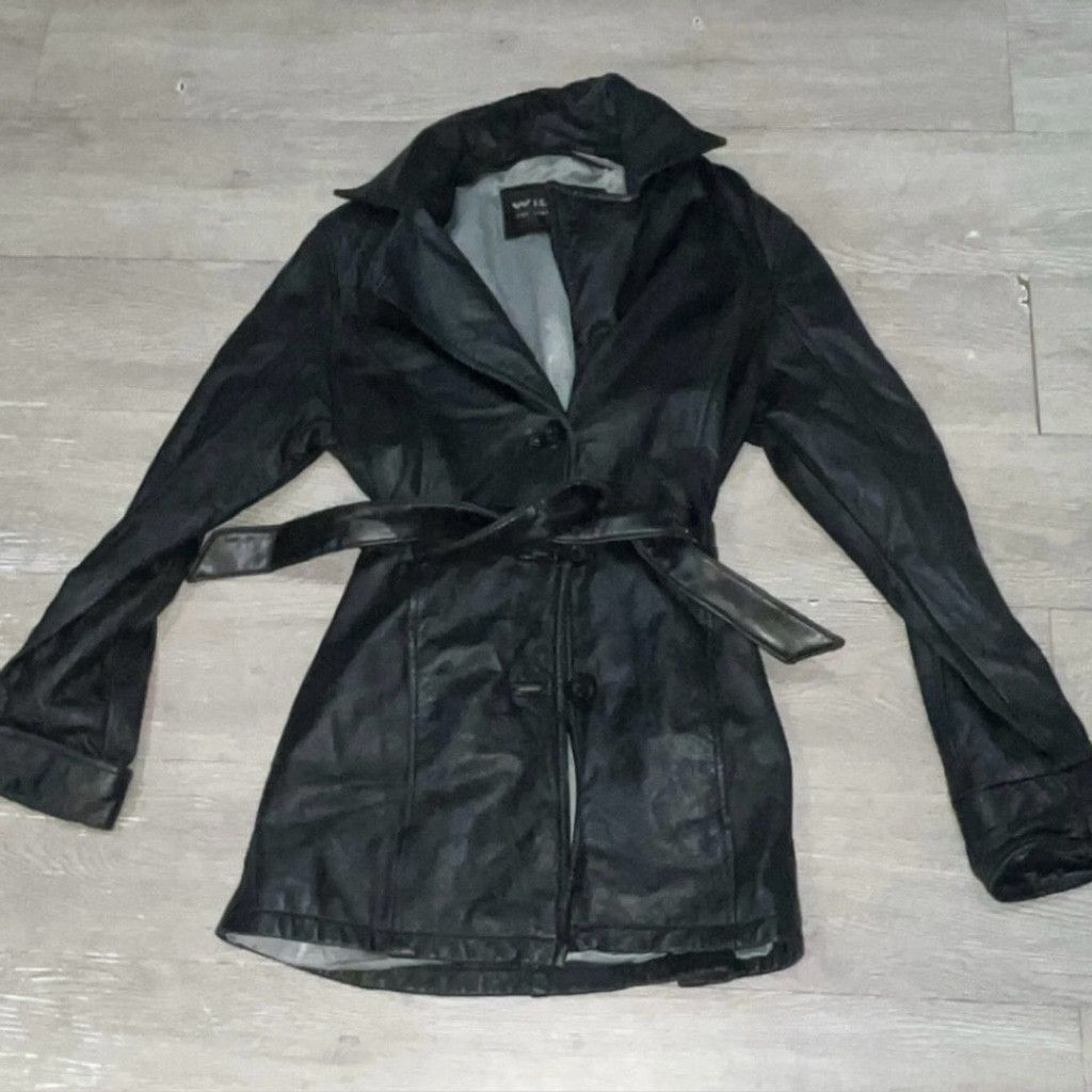 Wilsons Leather Wilsons Leather Women's Black Belted Jacket Size XS / US 0-2 / IT 36-38 - 4 Thumbnail
