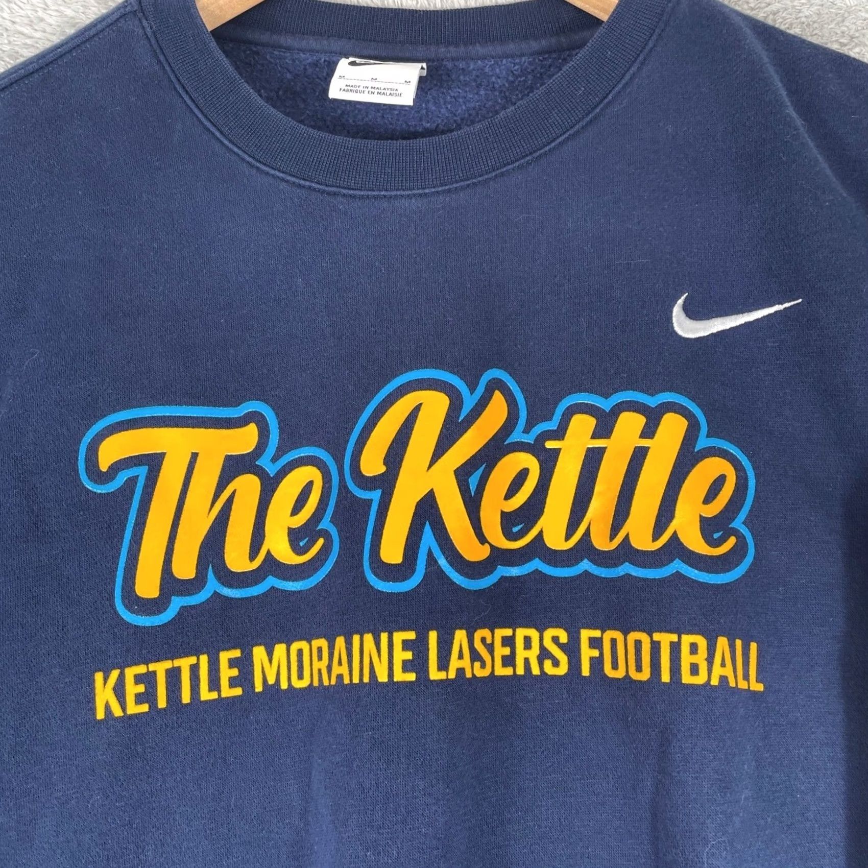 Nike Nike Kettle Moraine Lasers Sweatshirt Mens Medium Blue Football Graphic Fleece Size US M / EU 48-50 / 2 - 4 Thumbnail