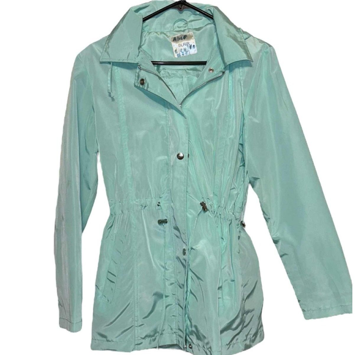Other Blair Windbreaker Full Zip Cinch Waist Turquoise Rain Jacket Size S / US 4 / IT 40 - 3 Thumbnail