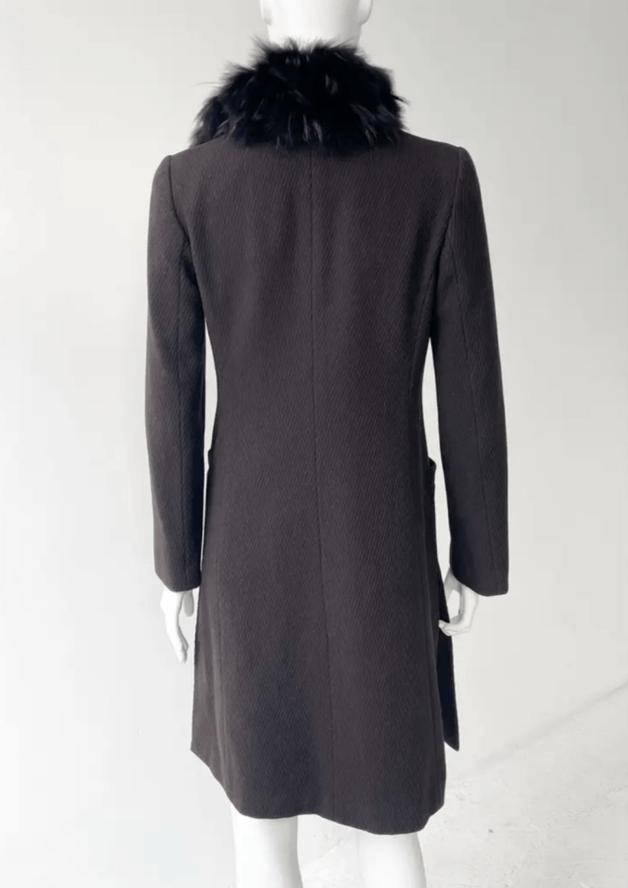 Emporio Armani wool coat with fur trimming Size XS / US 0-2 / IT 36-38 - 7 Thumbnail