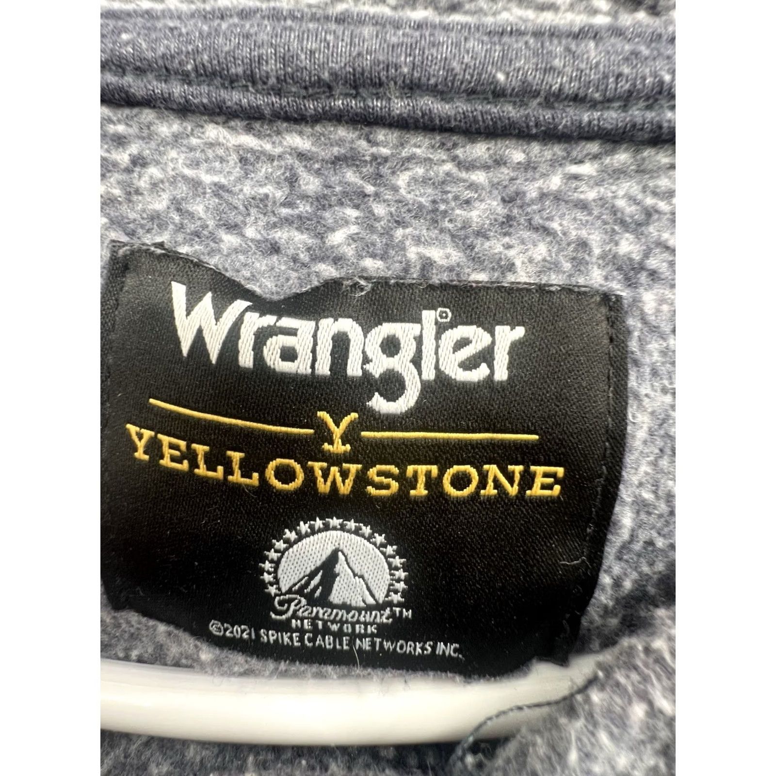 Wrangler Wrangler Men's Gray Pullover Hoodie Sweater Size L 90s Logo Mock Neck Casual Knit Cotton Sweatshirt Size US L / EU 52-54 / 3 - 5 Thumbnail
