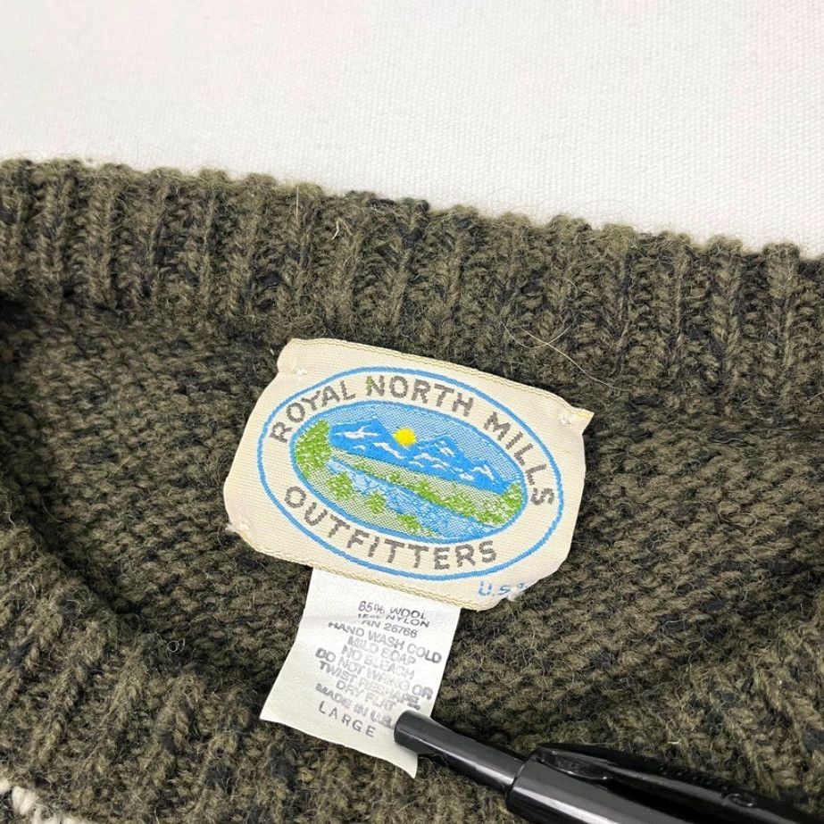 Vintage VINTAGE Royal North Mills Sweater Mens L Wool Blend Fair Isle Nordic Knit Grandpa Jumper Size US L / EU 52-54 / 3 - 2 Thumbnail