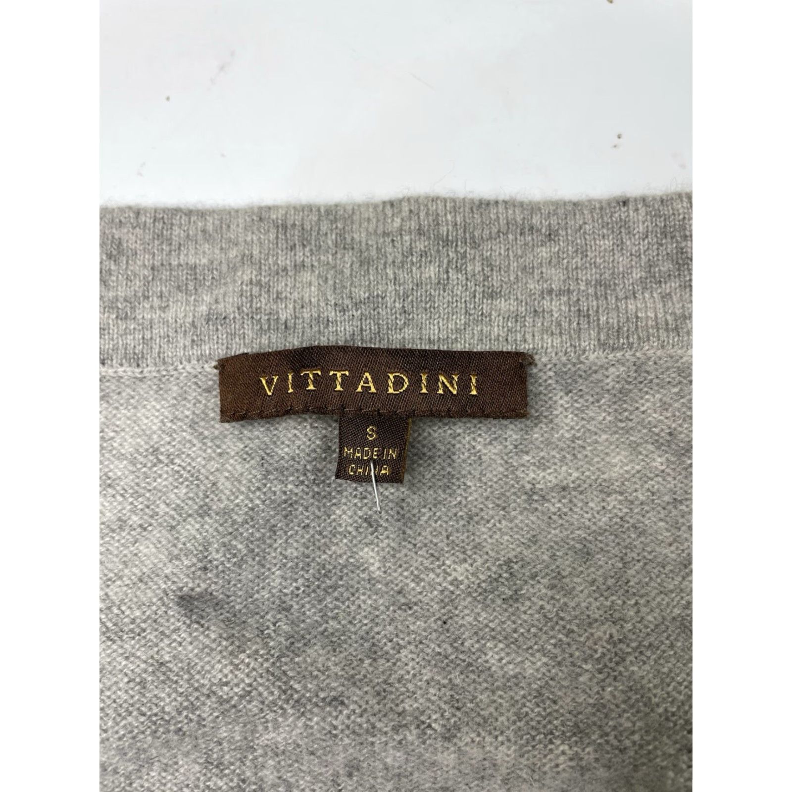 Vintage Adrienne Vittadini Sweater Women's Crew Neck Cashmere Bow Small Gray S Pullover Knit Size S / US 4 / IT 40 - 3 Thumbnail
