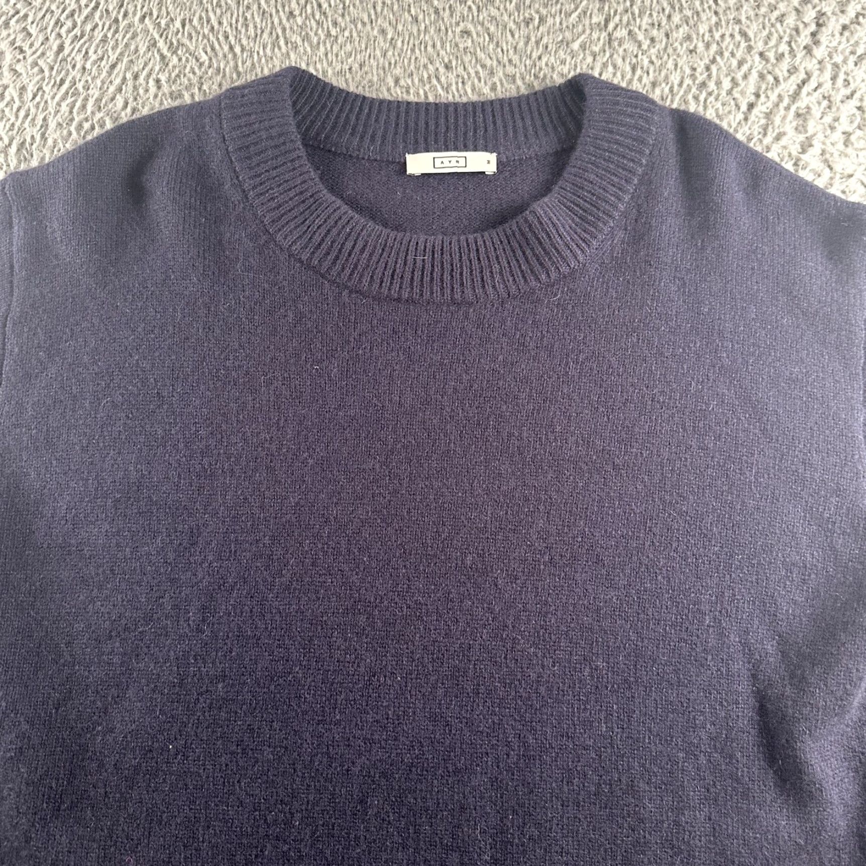 AYR AYR Sweater Womens S Navy Crewneck 100% Cashmere Pullover Classic Premium Size S / US 4 / IT 40 - 2 Thumbnail