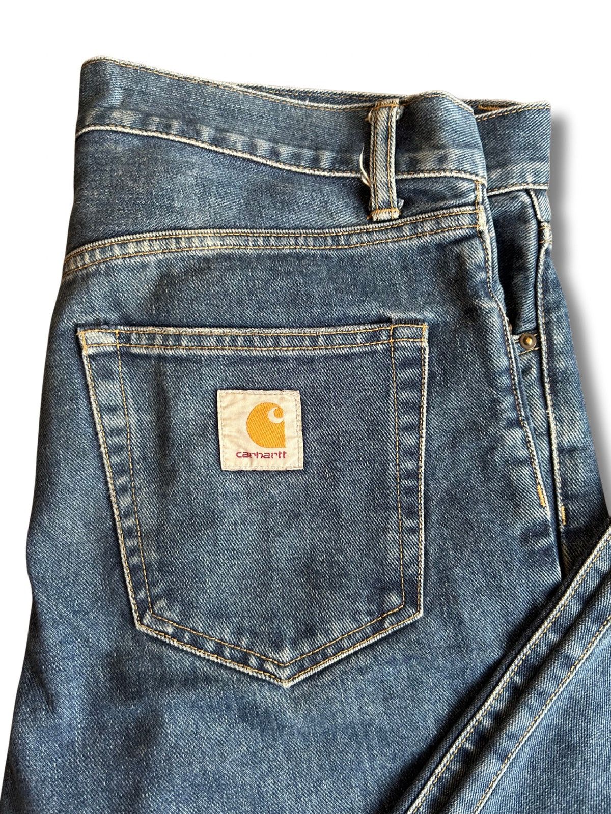 Carhartt Carhartt WIP Pontiac Pant Blue Denim Jeans – 31x32 Size US 31 - 2 Thumbnail