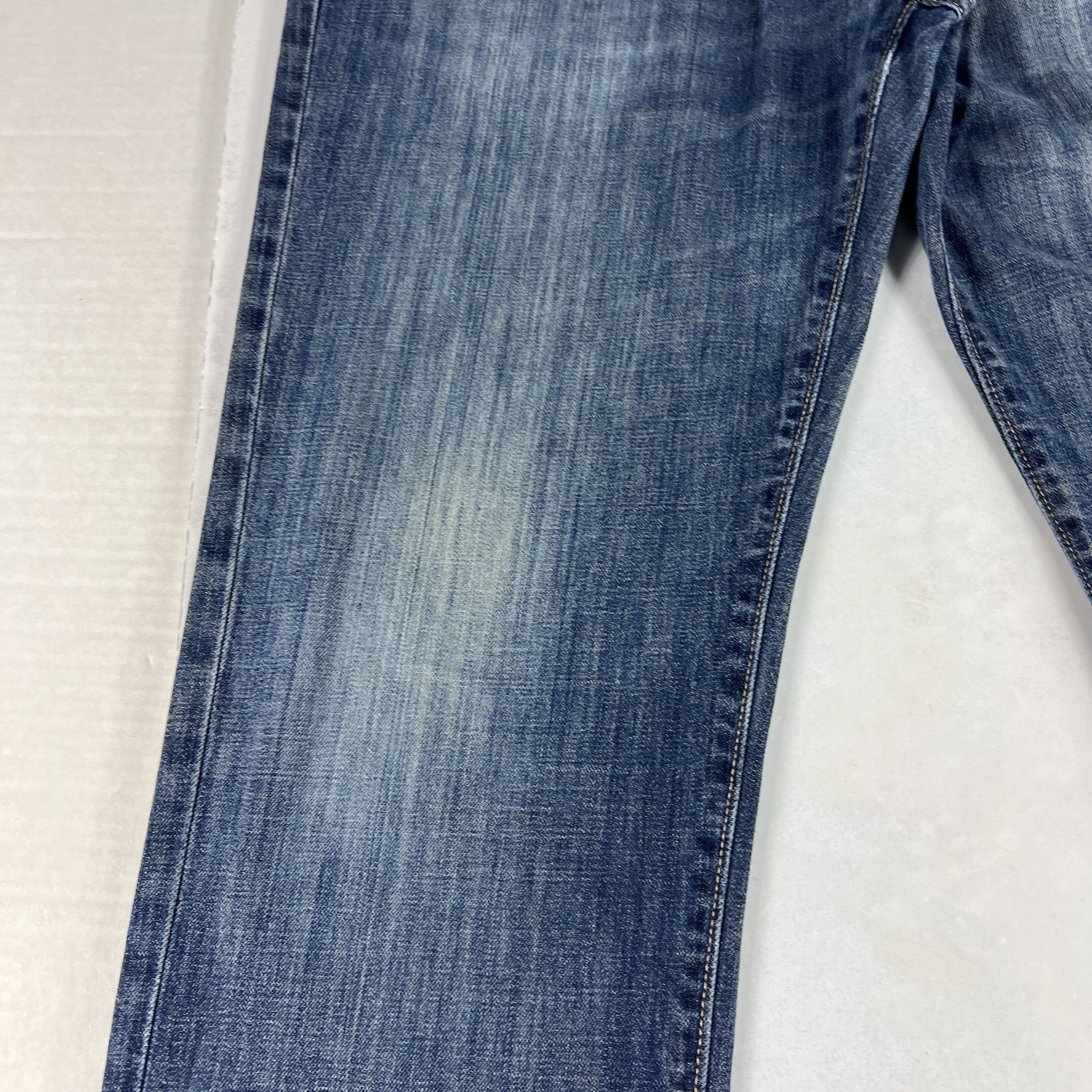 Lucky Brand Lucky Brand Jeans 221 Straight Blue Faded Distressed Denim Size US 33 - 5 Thumbnail