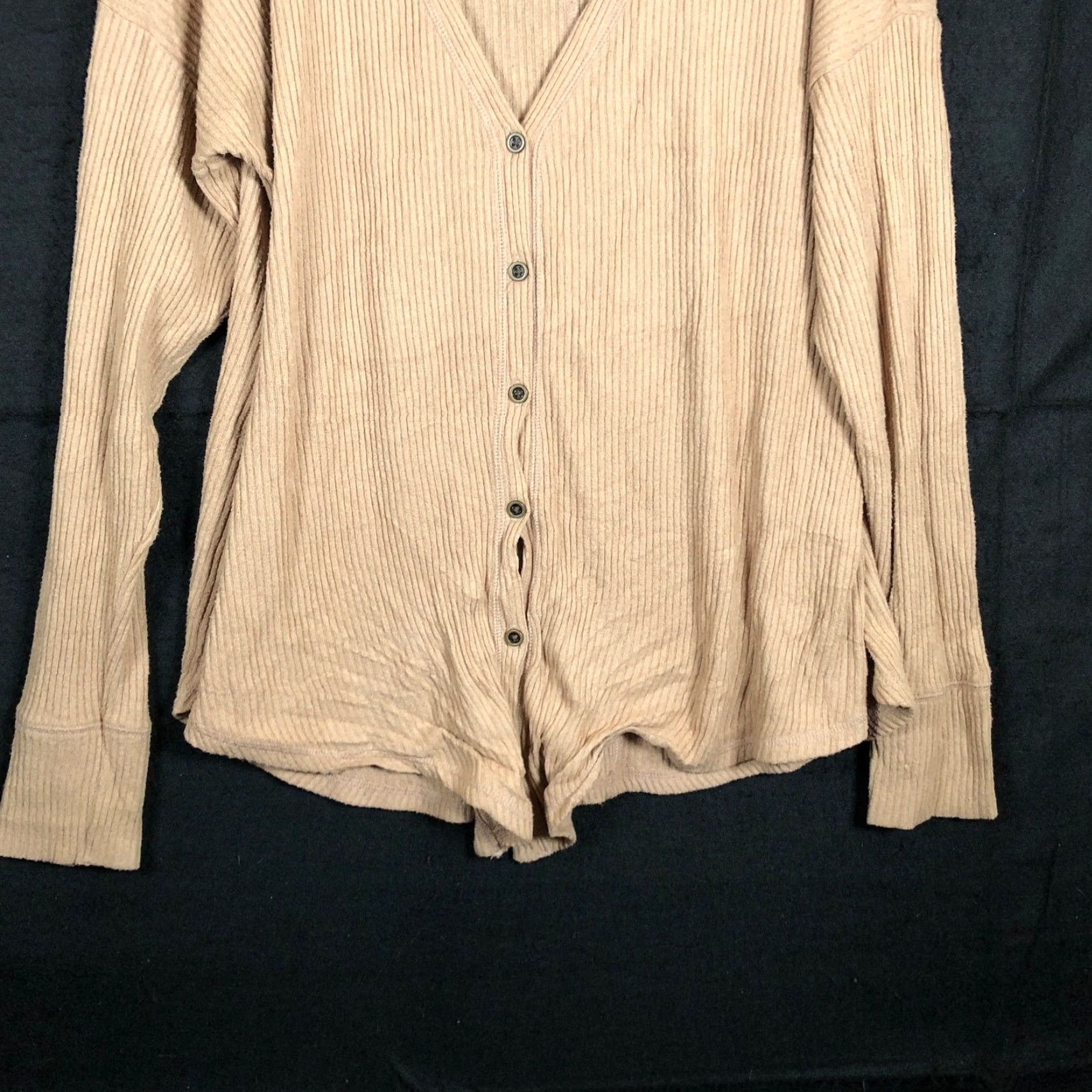 Abercrombie & Fitch Abercrombie & Fitch Womens Sweater Cardigan Knit V-Neck Brown M Front Tie Stretch Cozy Soft Size M / US 6-8 / IT 42-44 - 3 Thumbnail