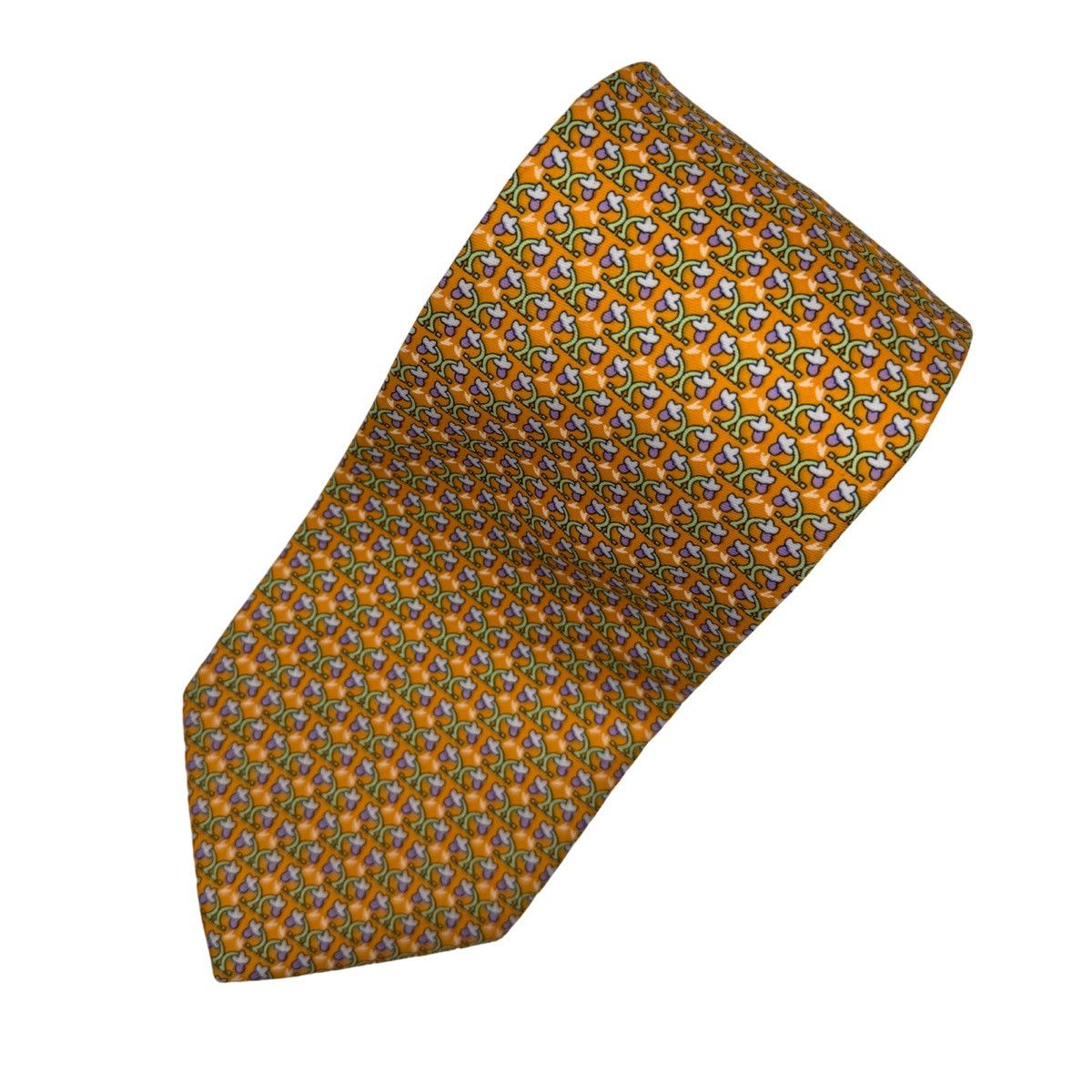 Salvatore Ferragamo Salvatore Ferragamo Silk Tie,Orange, Made in Italy, Like New Size ONE SIZE - 2 Thumbnail