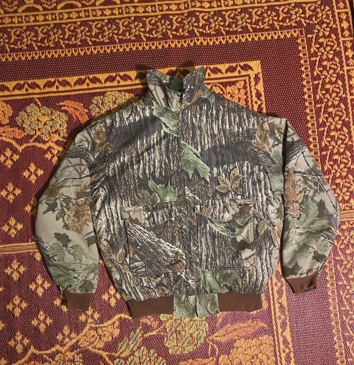 Other Vintage Woodland Camo Bomber Style Jacket Size US M / EU 48-50 / 2 - 1 Thumbnail