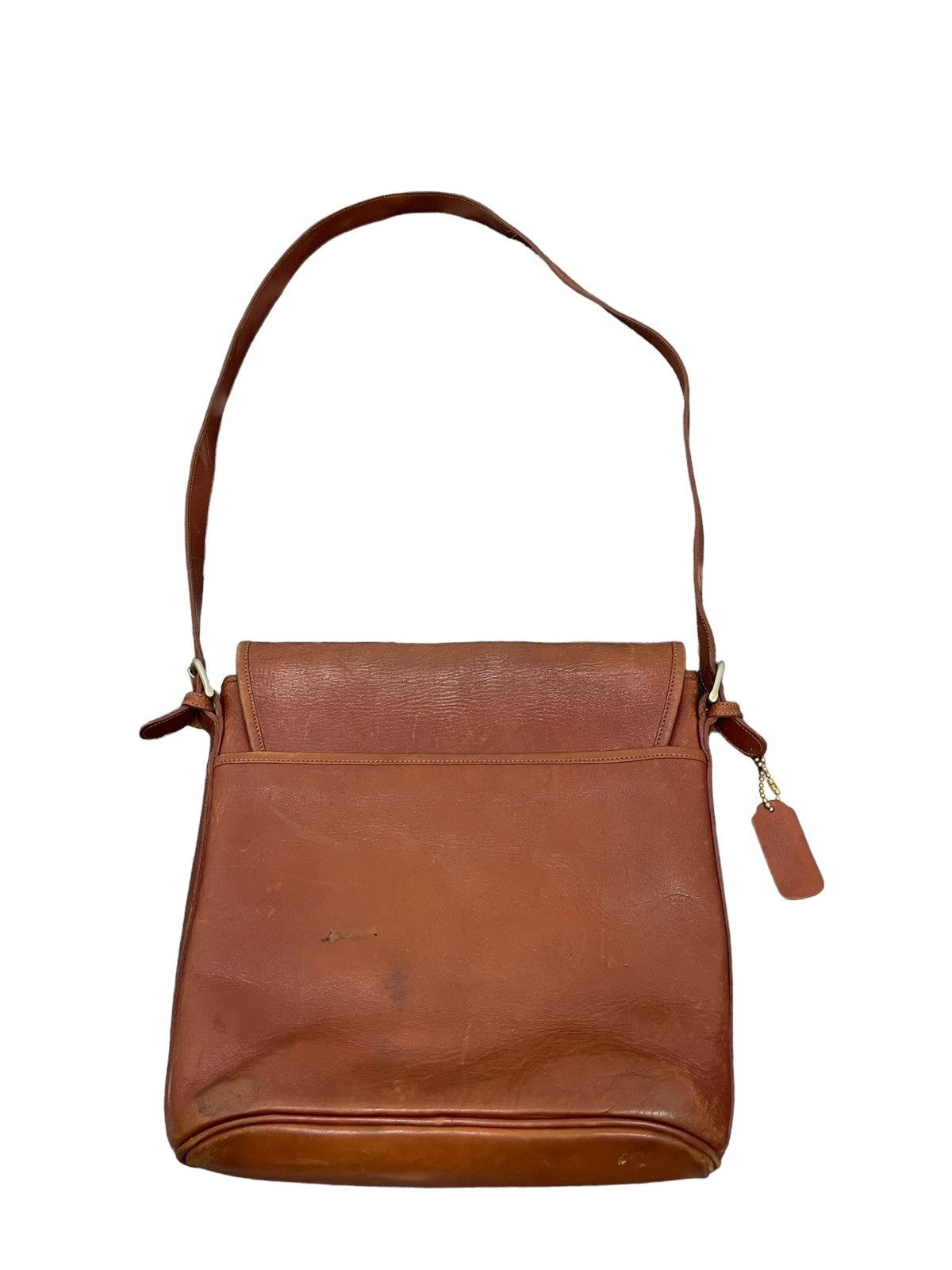 Japanese Brand Full Leather Patina Wako Cross Body Bag 4🟩 Size ONE SIZE - 16 Thumbnail
