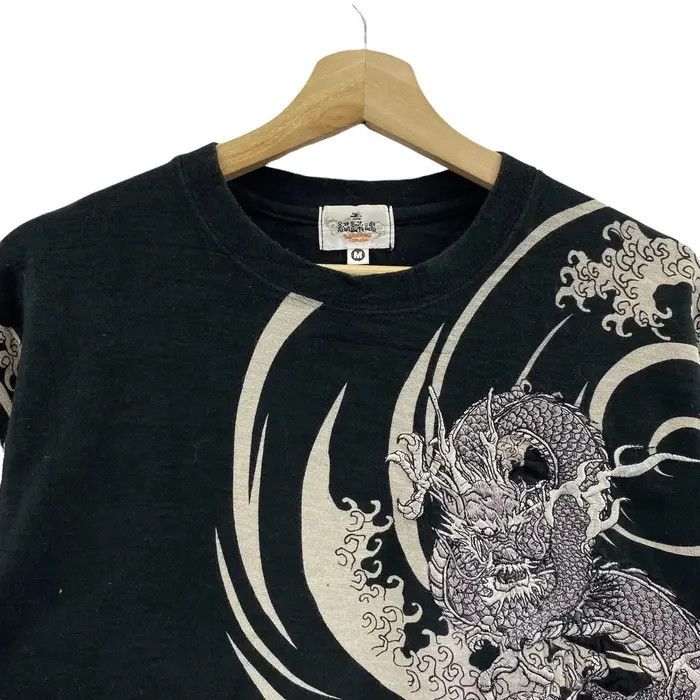 Vintage Vtg 90’ KAMAKURI JAPAN DRAGON Embroidery Tee Shirt Sukajan Size US M / EU 48-50 / 2 - 2 Thumbnail