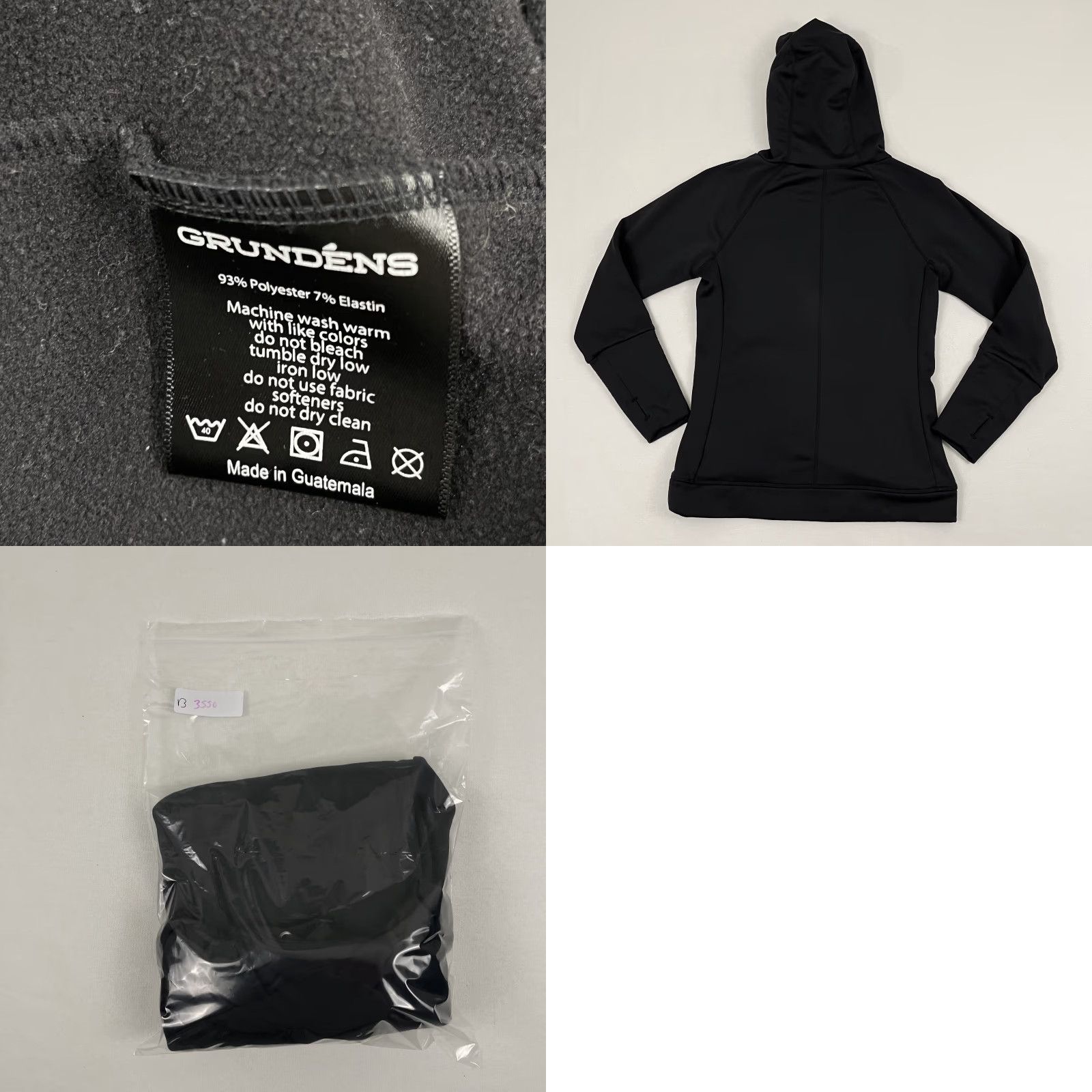 Vintage Grudens Grundens Hoodie Womens Small Black Fleece Lined Pullover Sweatshirt Fishing Size S / US 4 / IT 40 - 8 Thumbnail