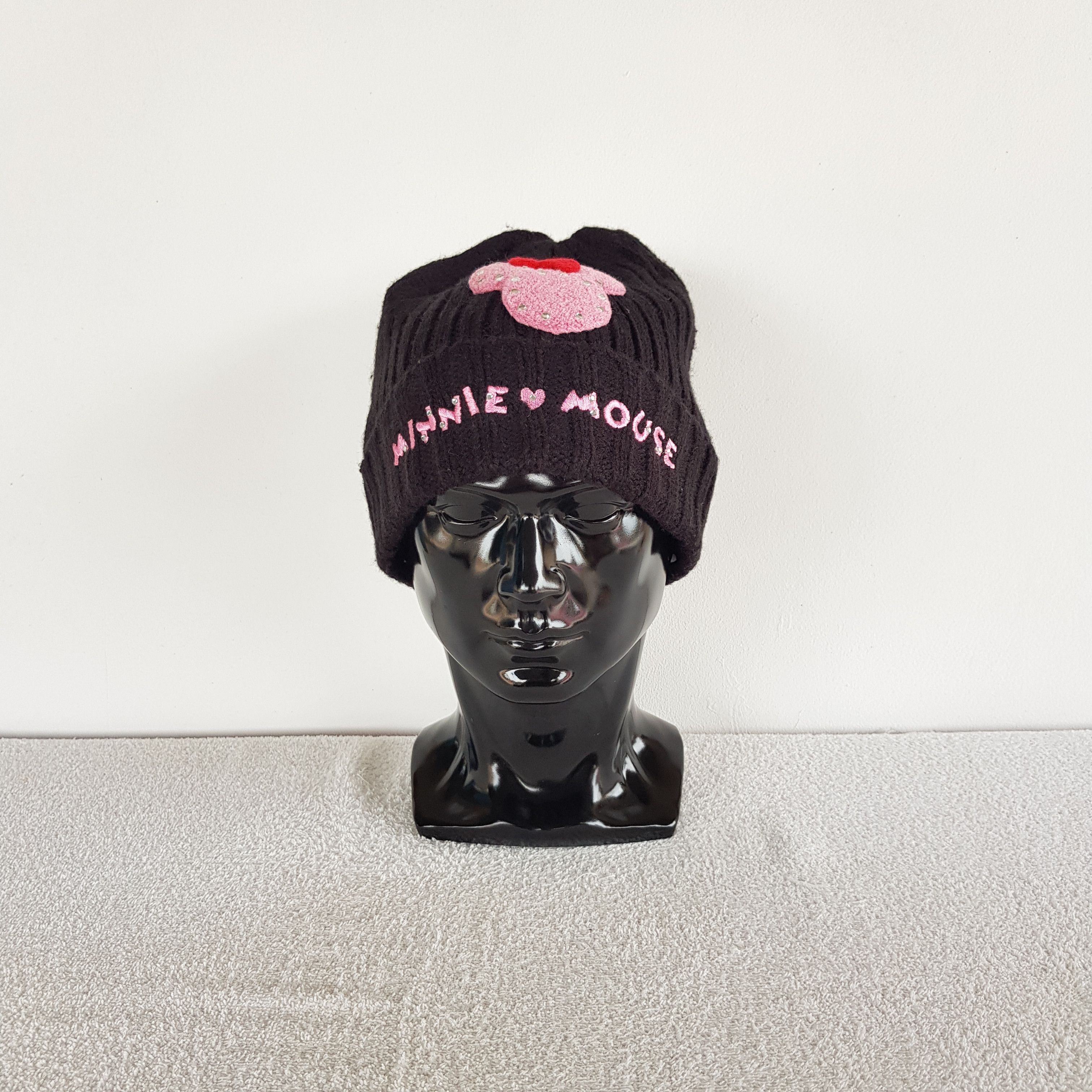 Disney Vintage Minnie Mouse Beanie Y2K Disney Cartoon Snow Caps Hat Size ONE SIZE - 2 Thumbnail