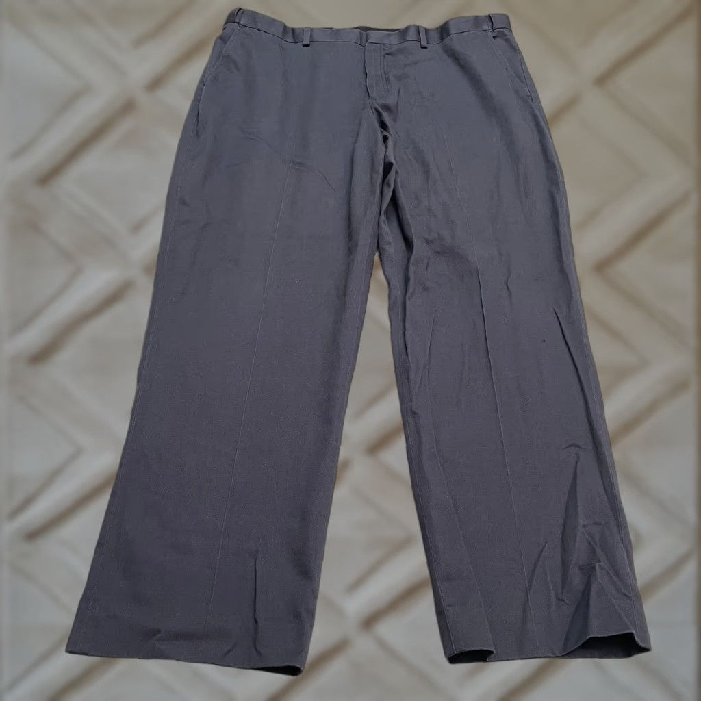 Vintage L.L. Bean Pants Men 44 Blue Comfort Waist Dress Straight Leg 100% Cotton Classic Vintage No Size US 44 / EU 60 - 1 Thumbnail