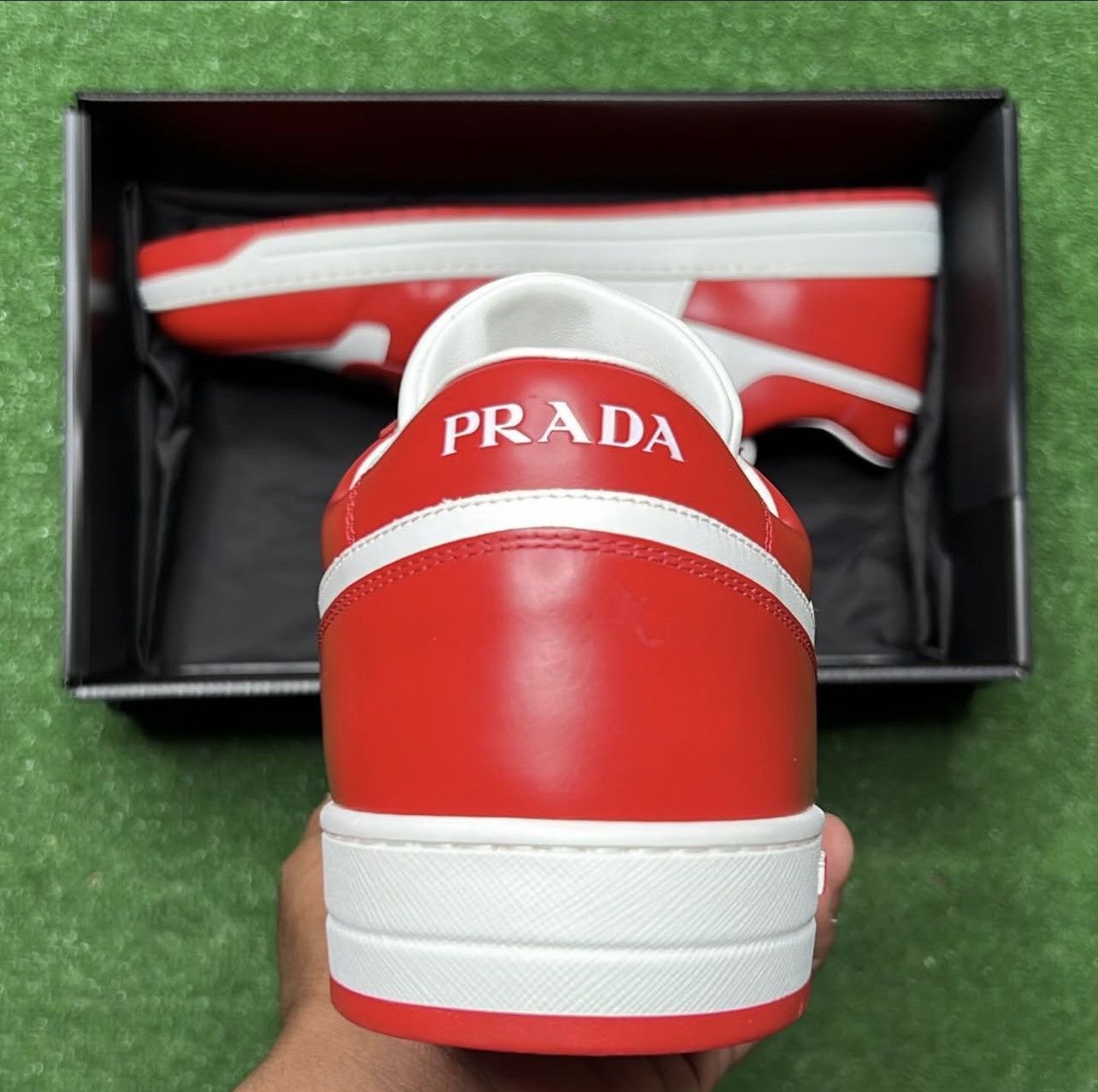 Prada Prada Downtown Leather ‘White Lacquer Red’ Size US 12.5 / EU 45-46 - 4 Thumbnail